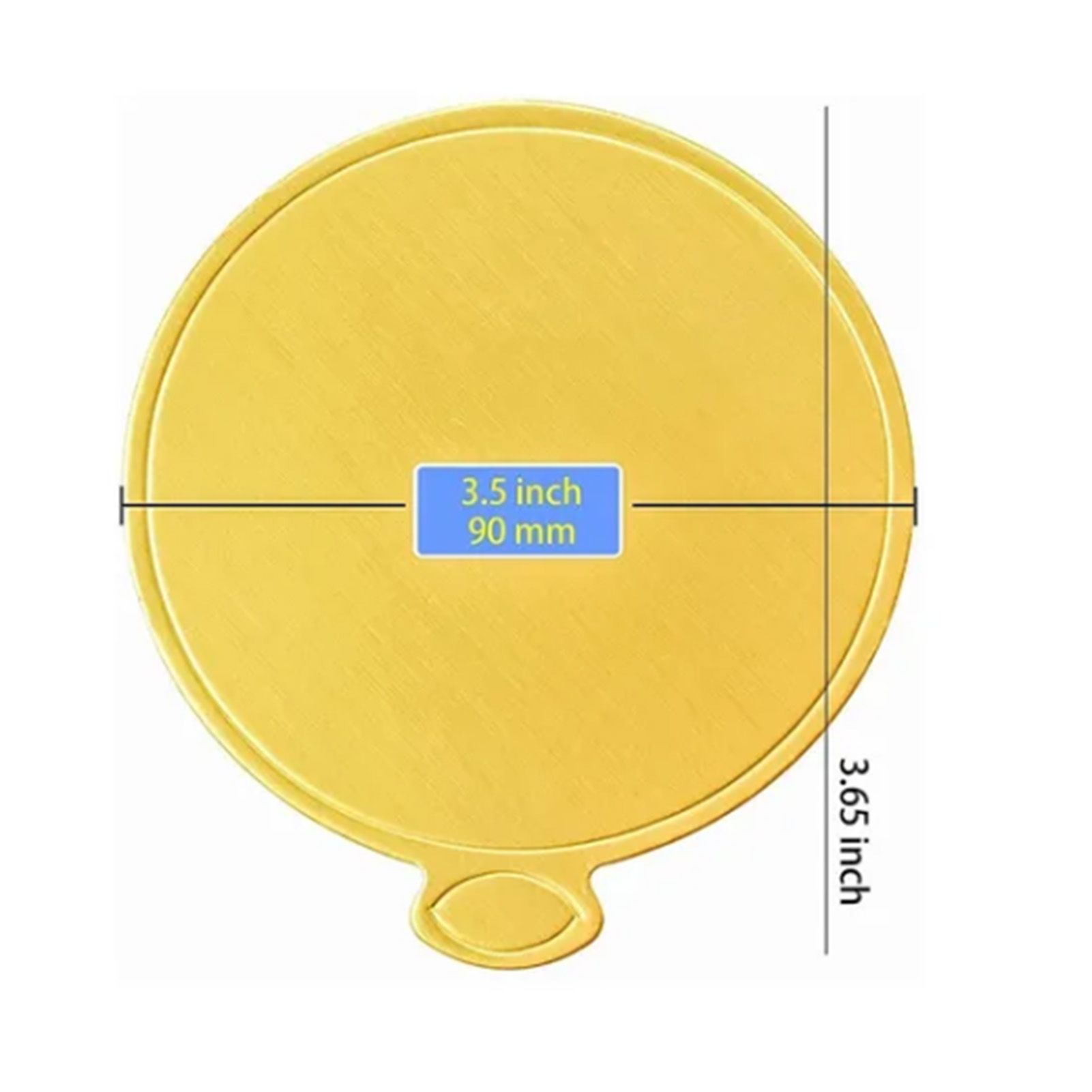 200Pcs Golden Cake Base Board 3.5in Round Cake Pad for Mini Cakes Muffins view 9