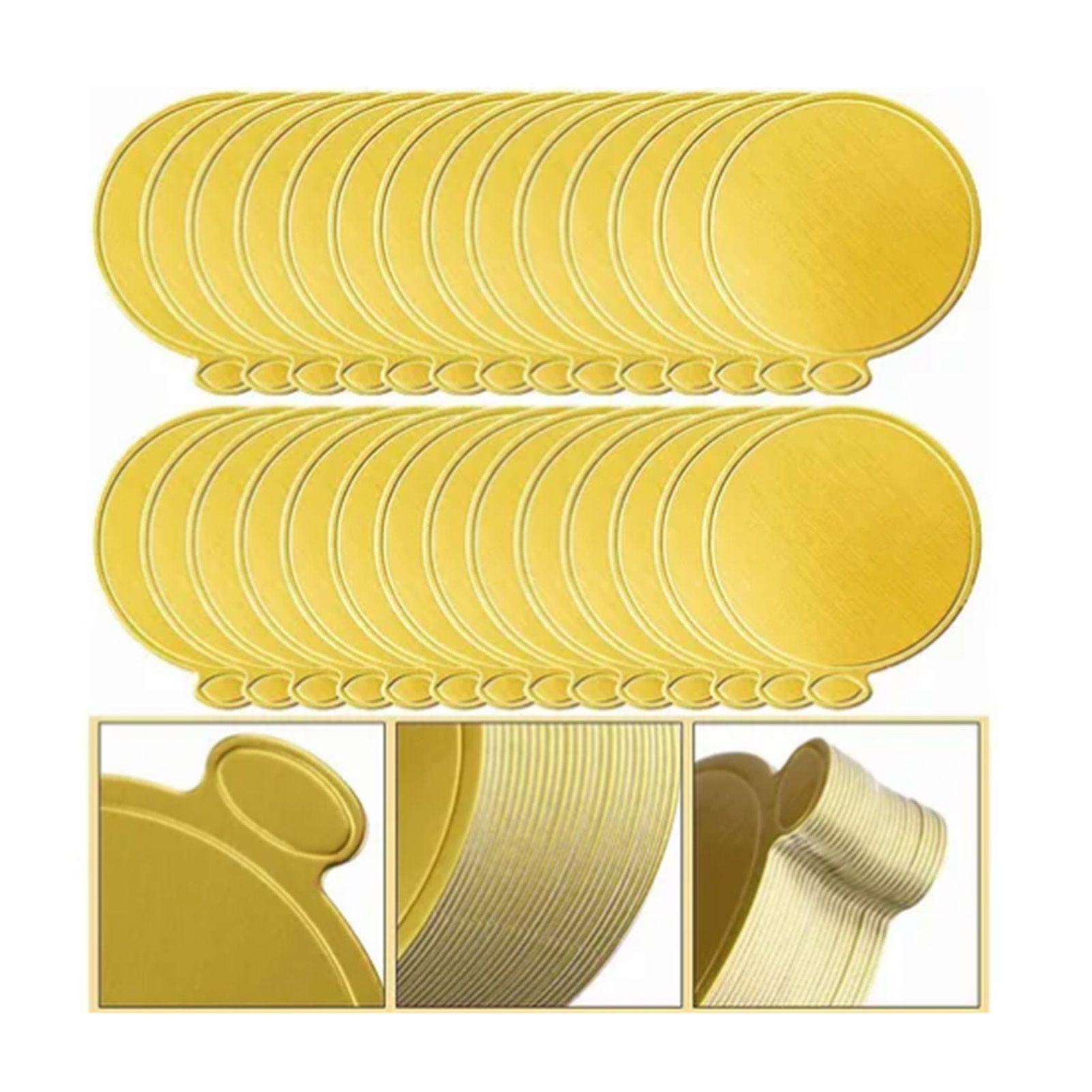 200Pcs Golden Cake Base Board 3.5in Round Cake Pad for Mini Cakes Muffins view 10