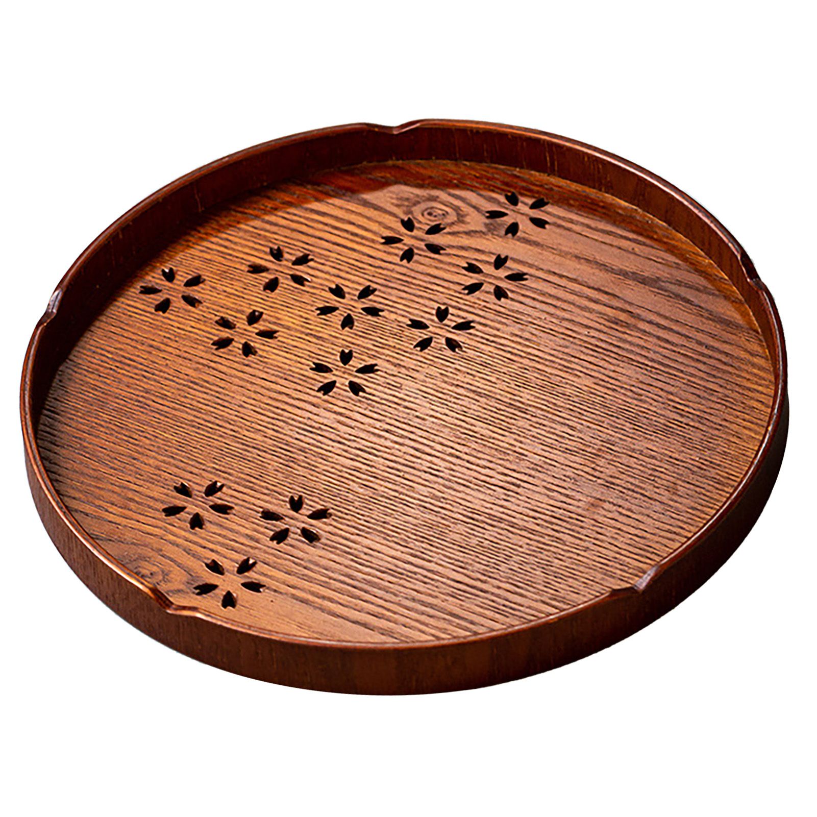 Tea Tray Cherry Blossom Pattern Wooden Tea Plate Green Tea Baking Serving view 2