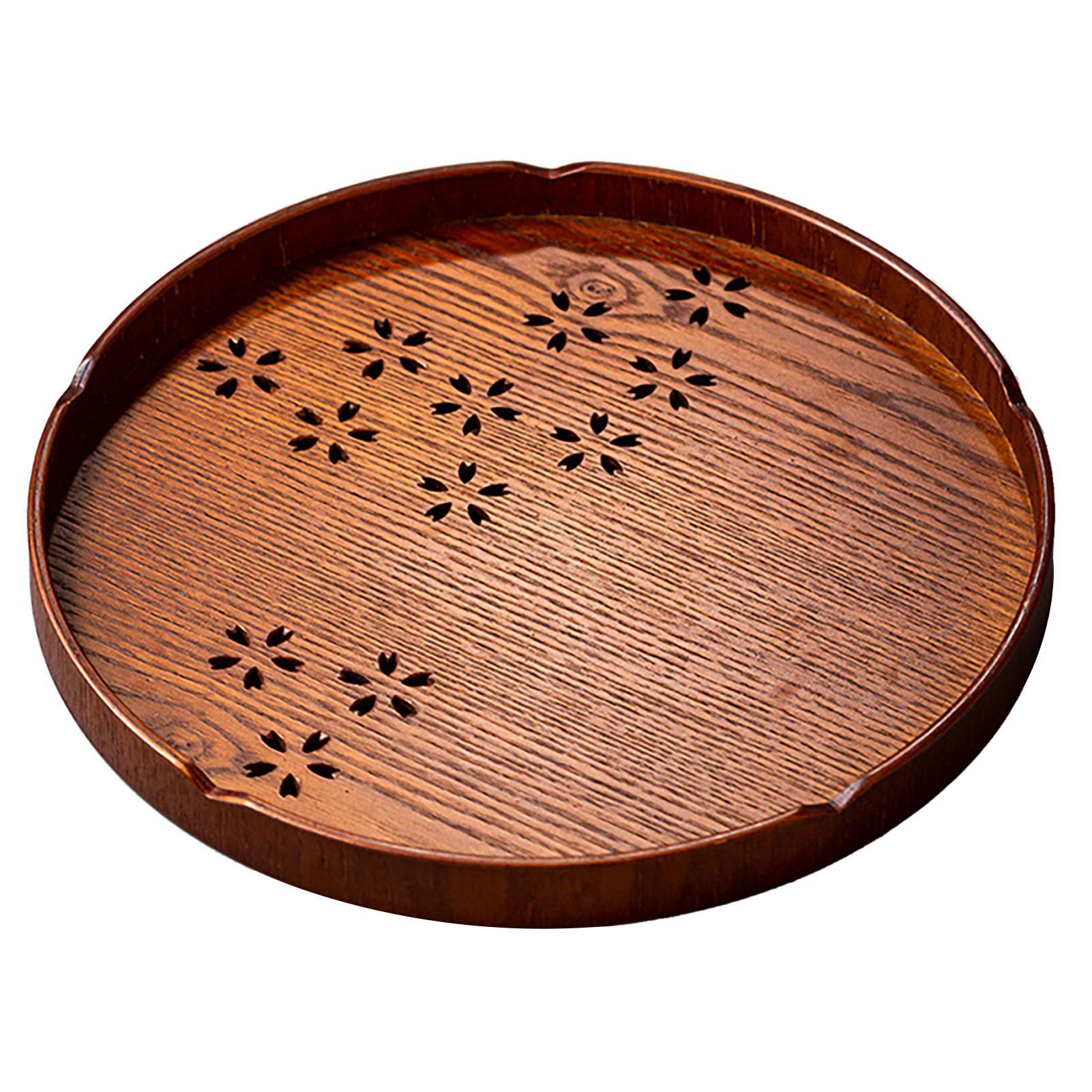 Tea Tray Cherry Blossom Pattern Wooden Tea Plate Green Tea Baking Serving view 3