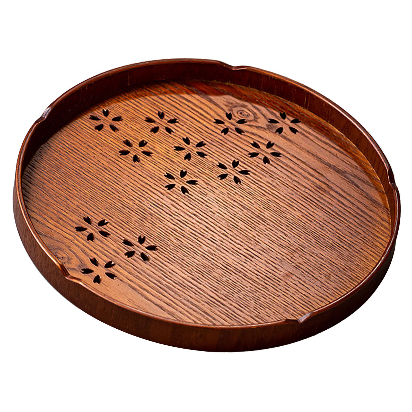 Tea Tray Cherry Blossom Pattern Wooden Tea Plate Green Tea Baking Serving view 4