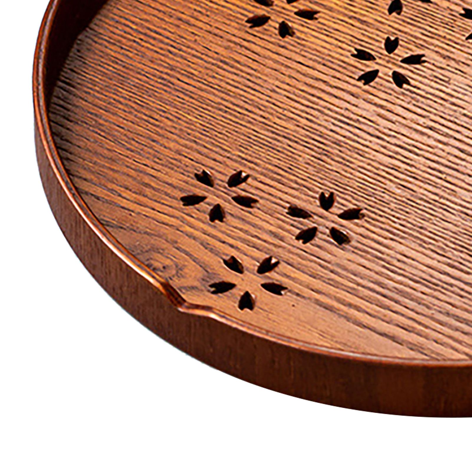 Tea Tray Cherry Blossom Pattern Wooden Tea Plate Green Tea Baking Serving view 7