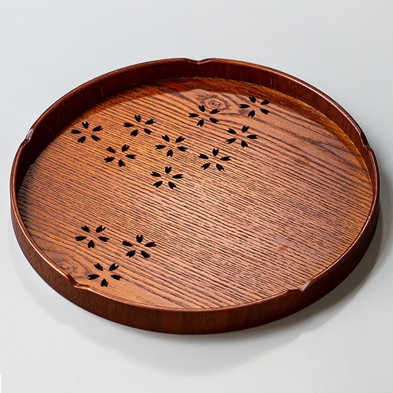 Tea Tray Cherry Blossom Pattern Wooden Tea Plate Green Tea Baking Serving view 10