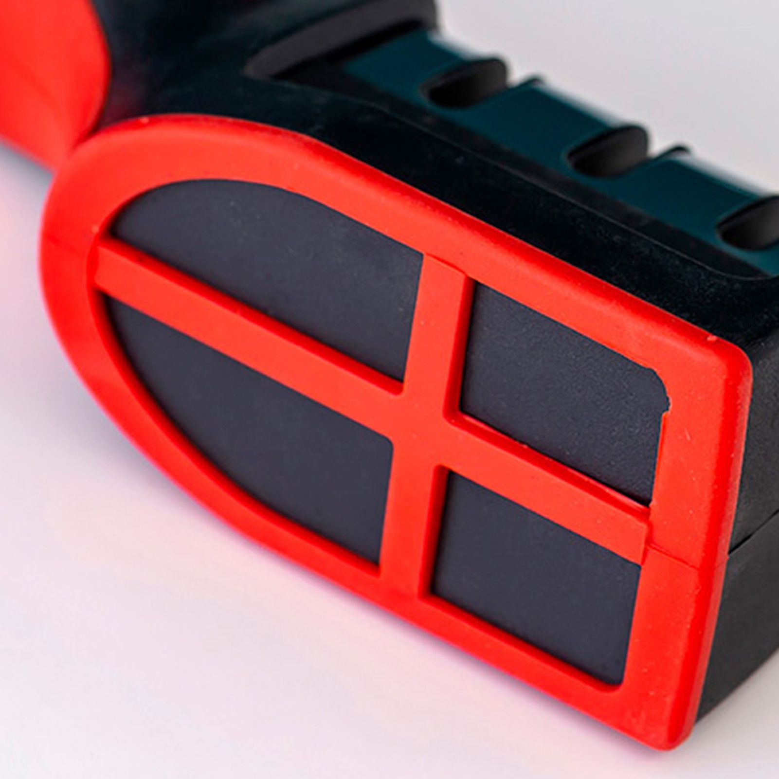 Handheld Knife Sharpening Tool 3 Segments Red and Black Multipurpose Knife view 8