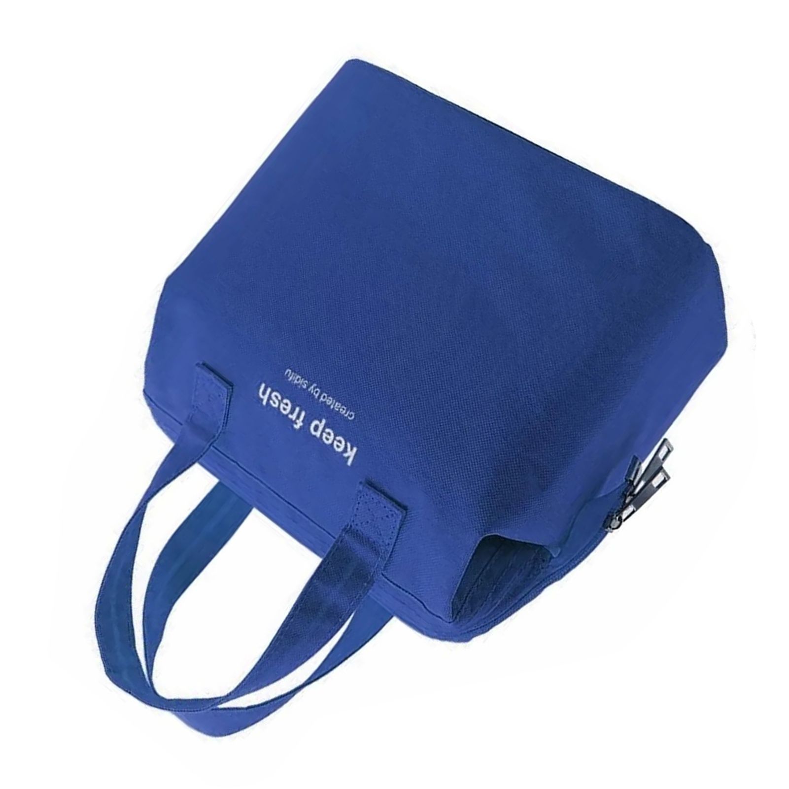 Insulated Lunch Bag Solid Color Oxford Cloth Waterproof Metal Zipper Portable view 3