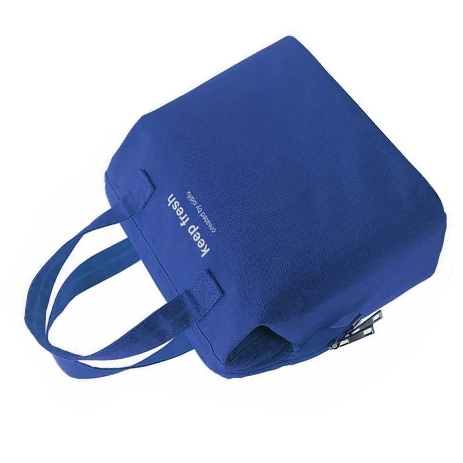 Insulated Lunch Bag Solid Color Oxford Cloth Waterproof Metal Zipper Portable view 4