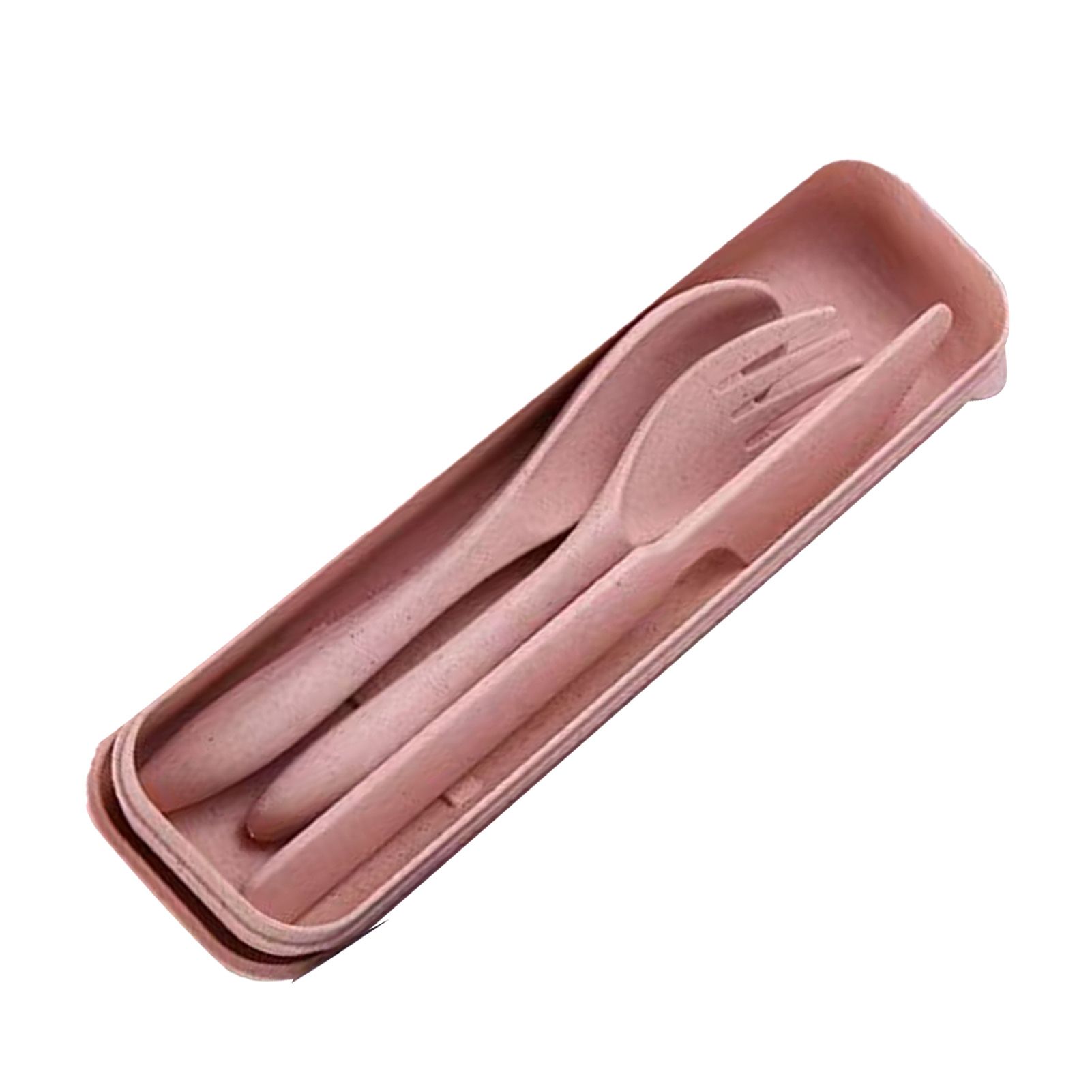 Wheat Straw Cutlery Set Modern Portable Fork Spoon Knife Tableware with Box