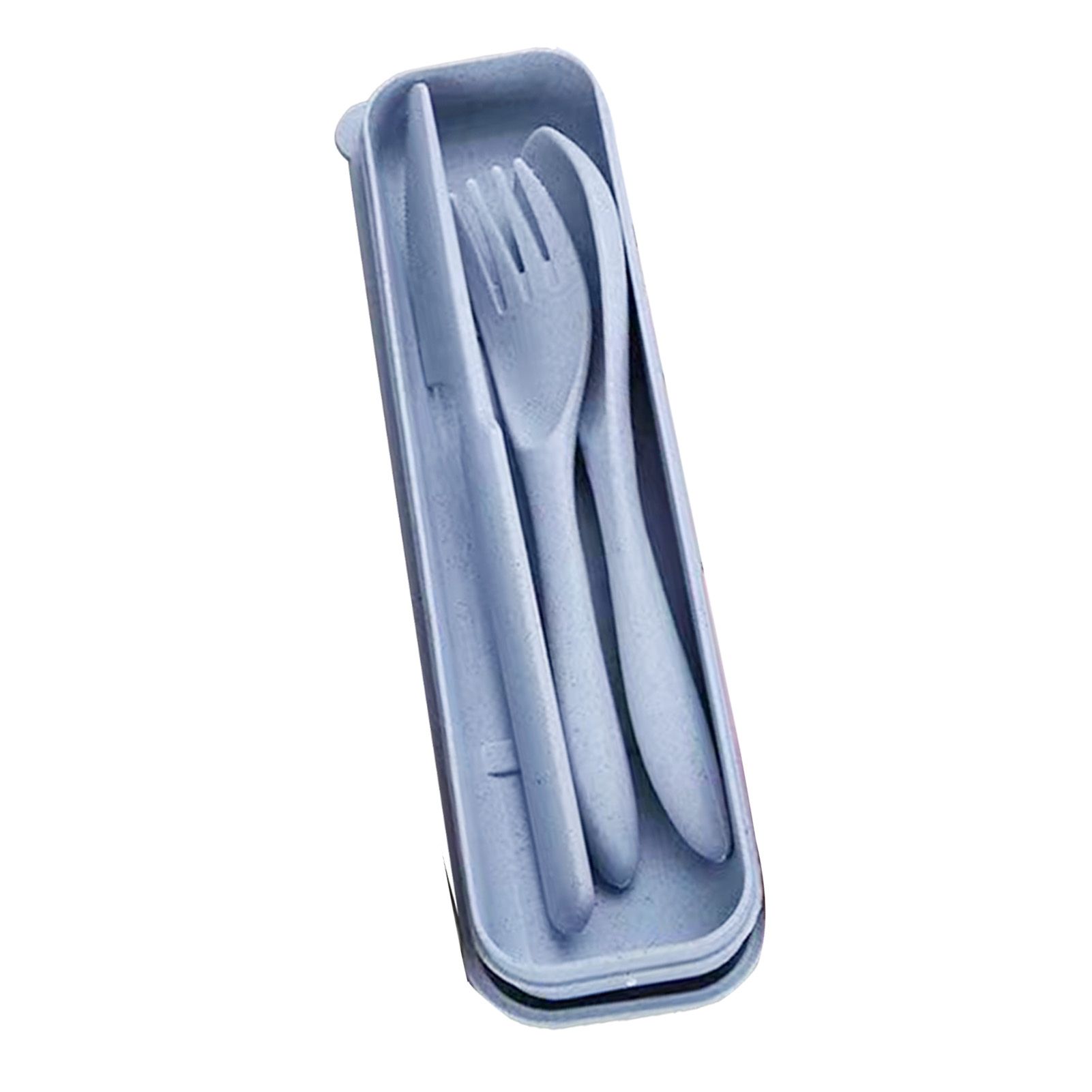 Wheat Straw Cutlery Set Modern Portable Fork Spoon Knife Tableware with Box view 11