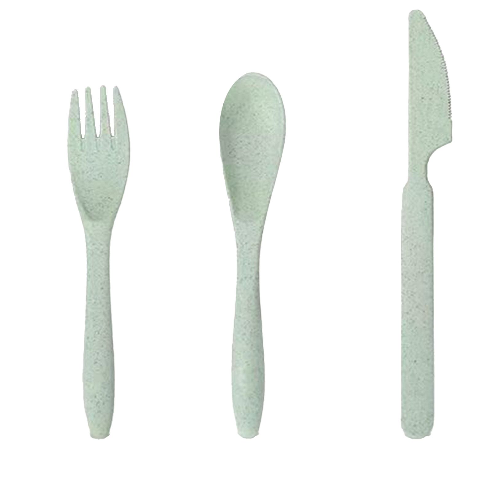 Wheat Straw Cutlery Set Modern Portable Fork Spoon Knife Tableware with Box view 11