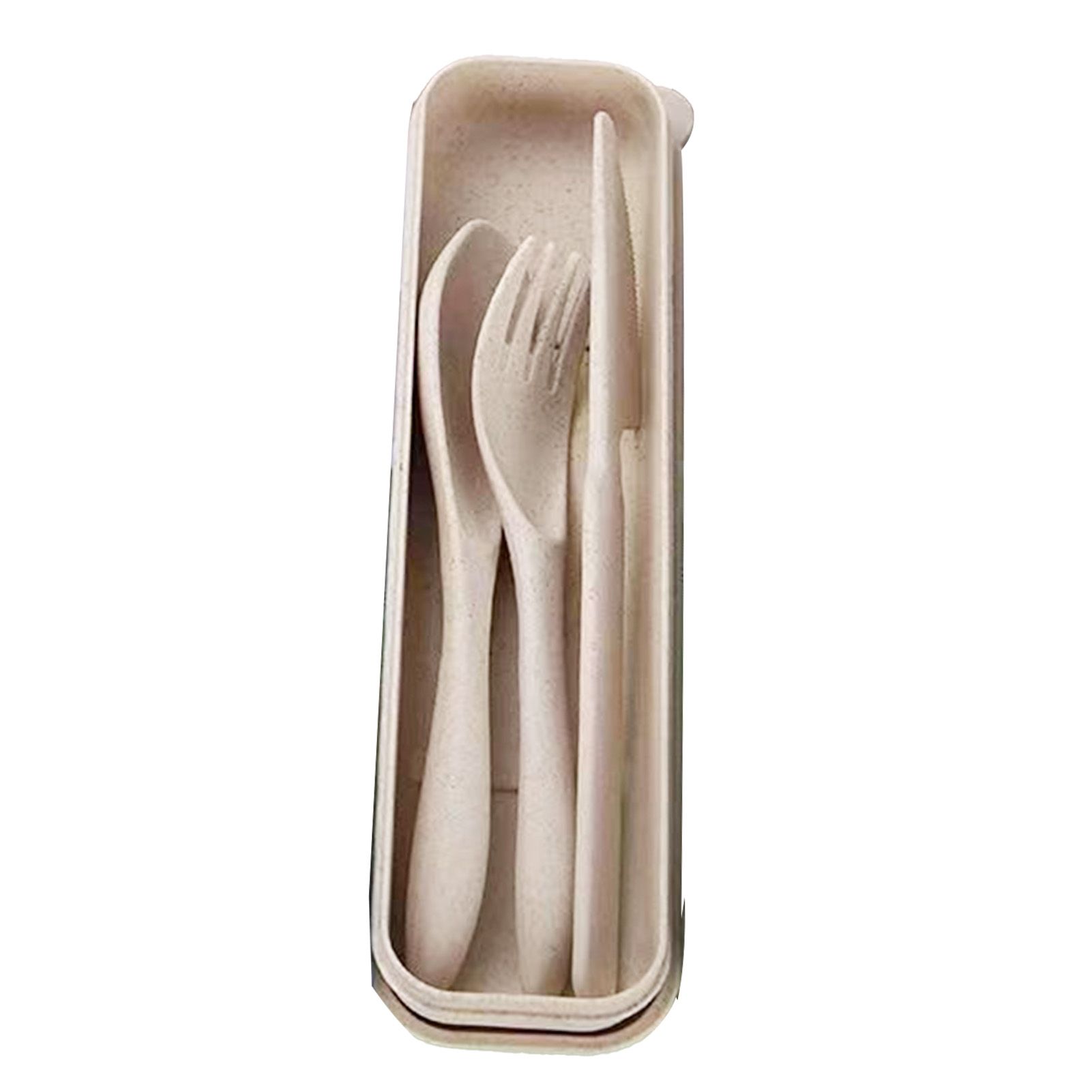 Wheat Straw Cutlery Set Modern Portable Fork Spoon Knife Tableware with Box