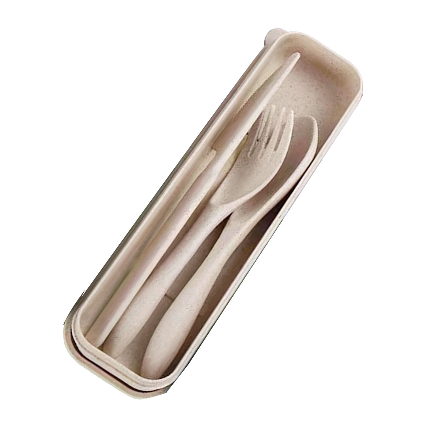 Wheat Straw Cutlery Set Modern Portable Fork Spoon Knife Tableware with Box view 12
