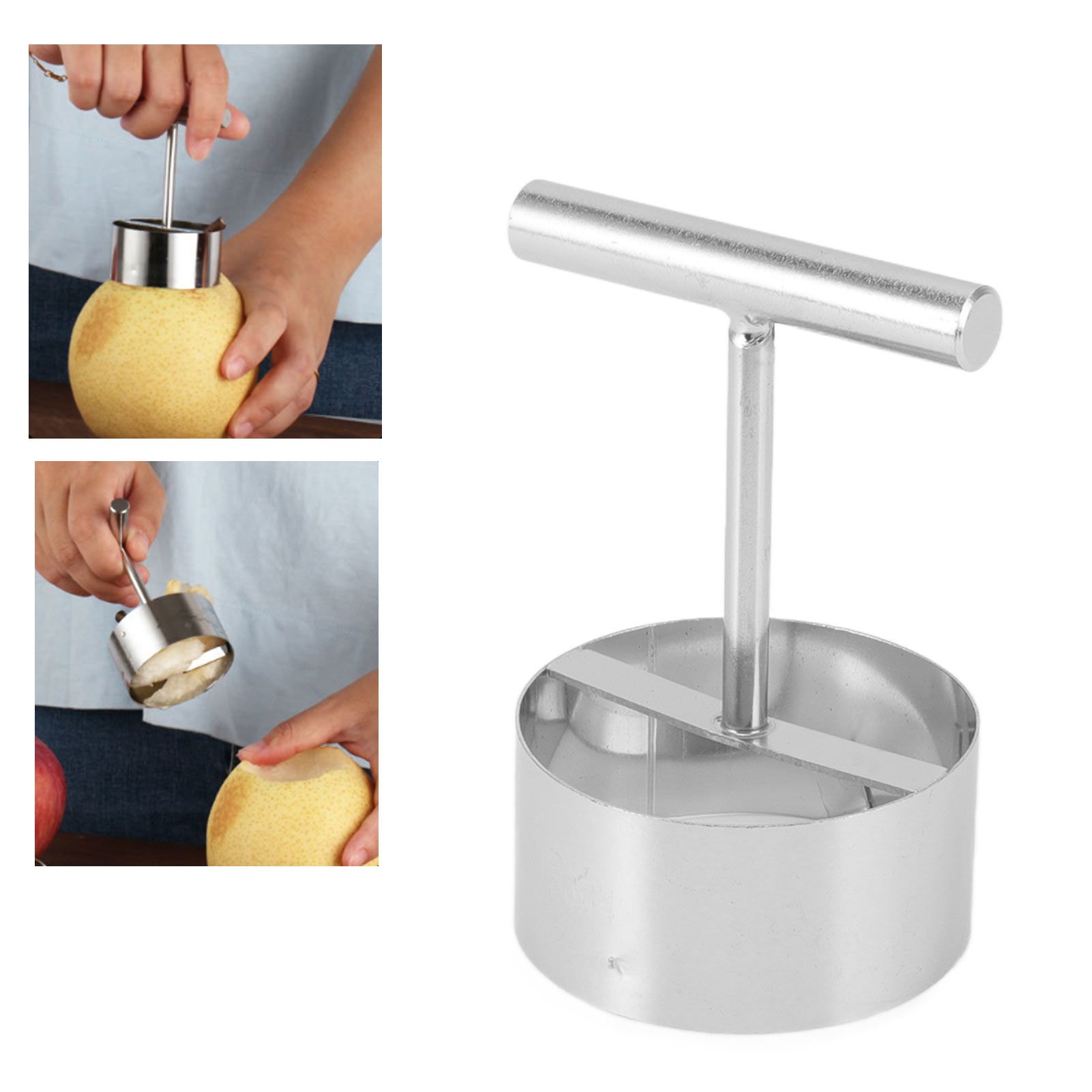 Apple Corer Remover Stainless Steel Fruit Corer Remover with Ergonomic Handle view 11