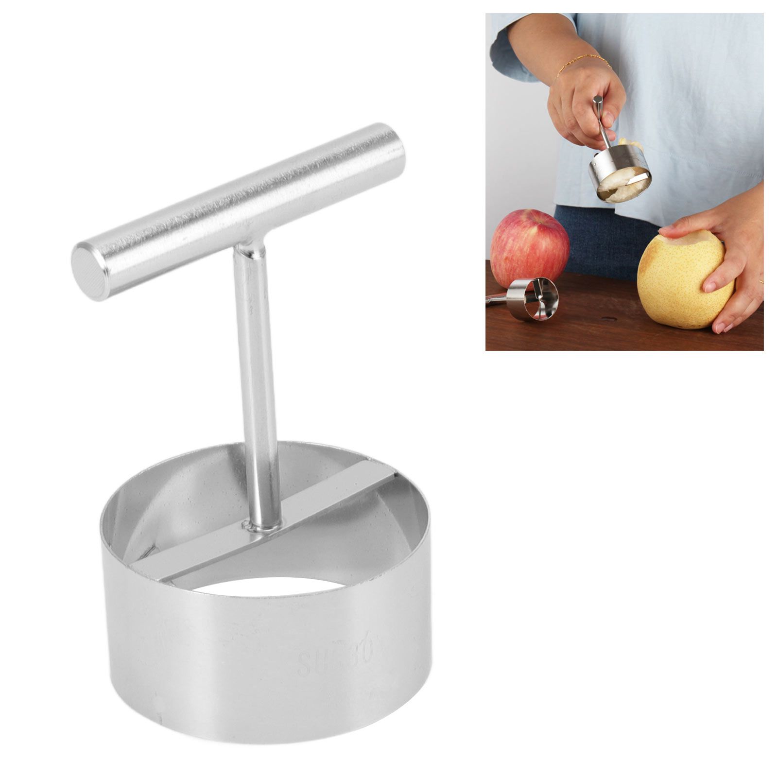 Apple Corer Remover Stainless Steel Fruit Corer Remover with Ergonomic Handle view 12