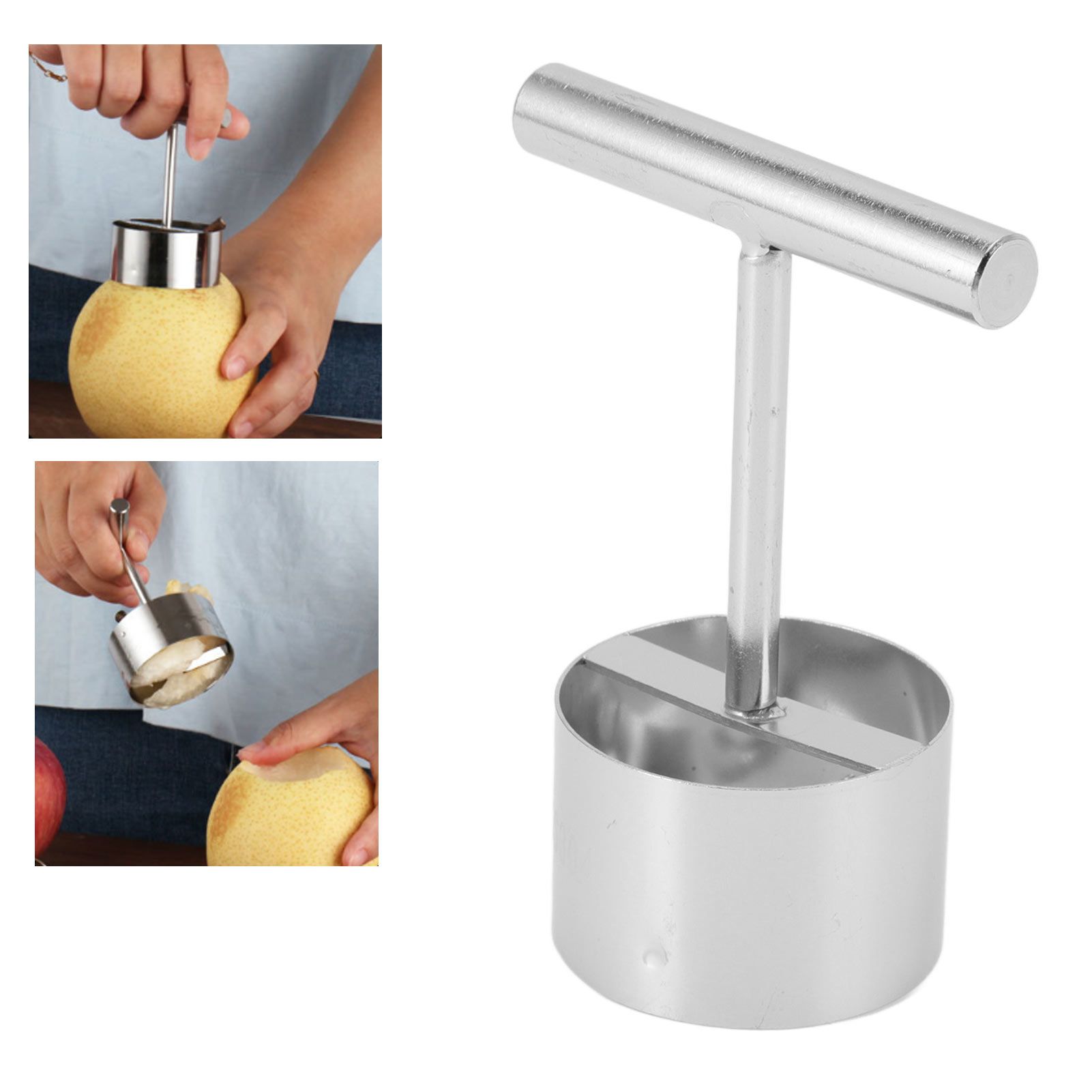 Apple Corer Remover Stainless Steel Fruit Corer Remover with Ergonomic Handle view 11