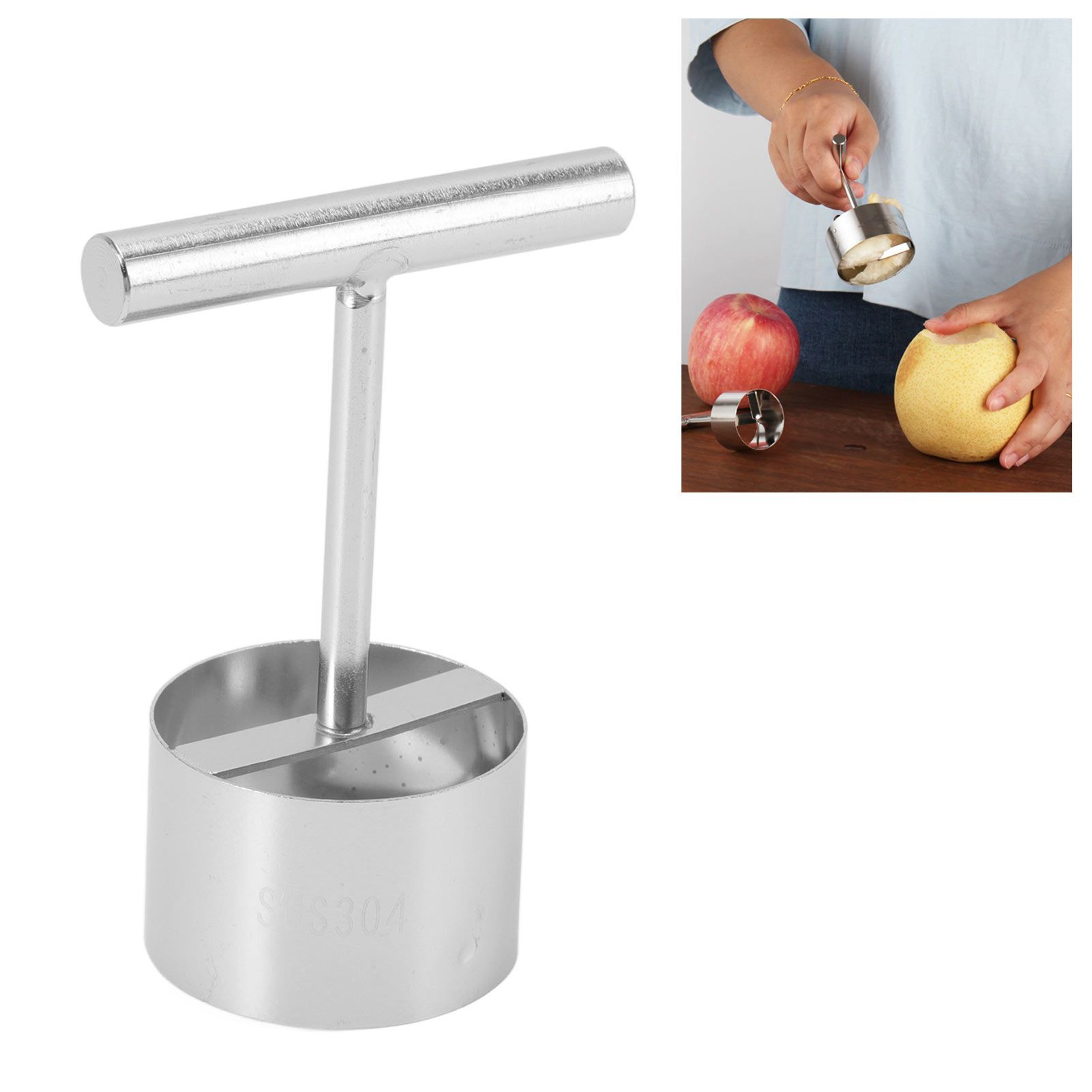 Apple Corer Remover Stainless Steel Fruit Corer Remover with Ergonomic Handle view 12