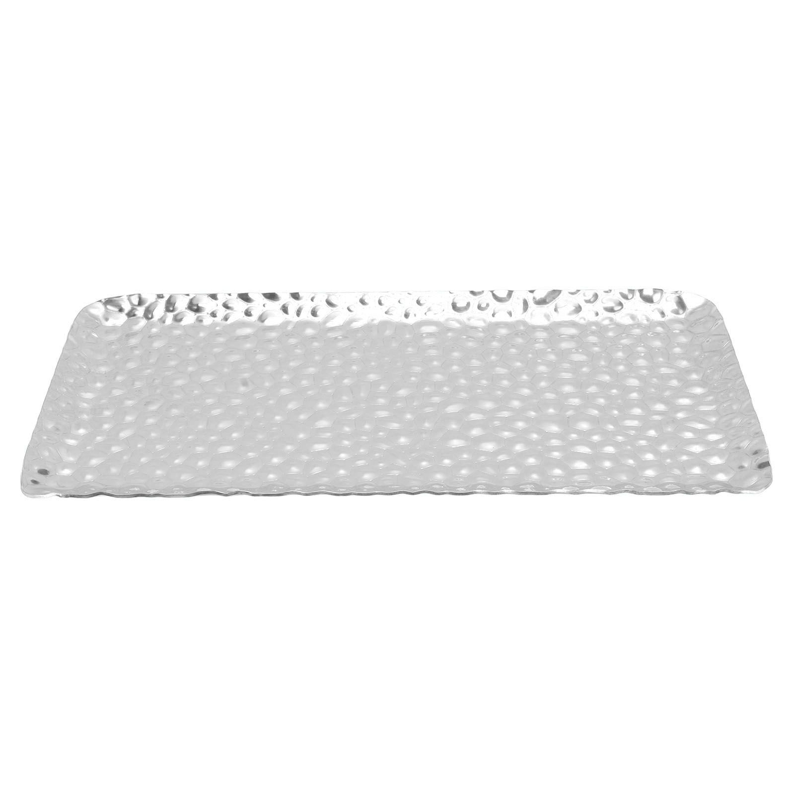 Hammered Tray Exquisite Odorless Stainless Steel Serving Tray for Living Room view 3