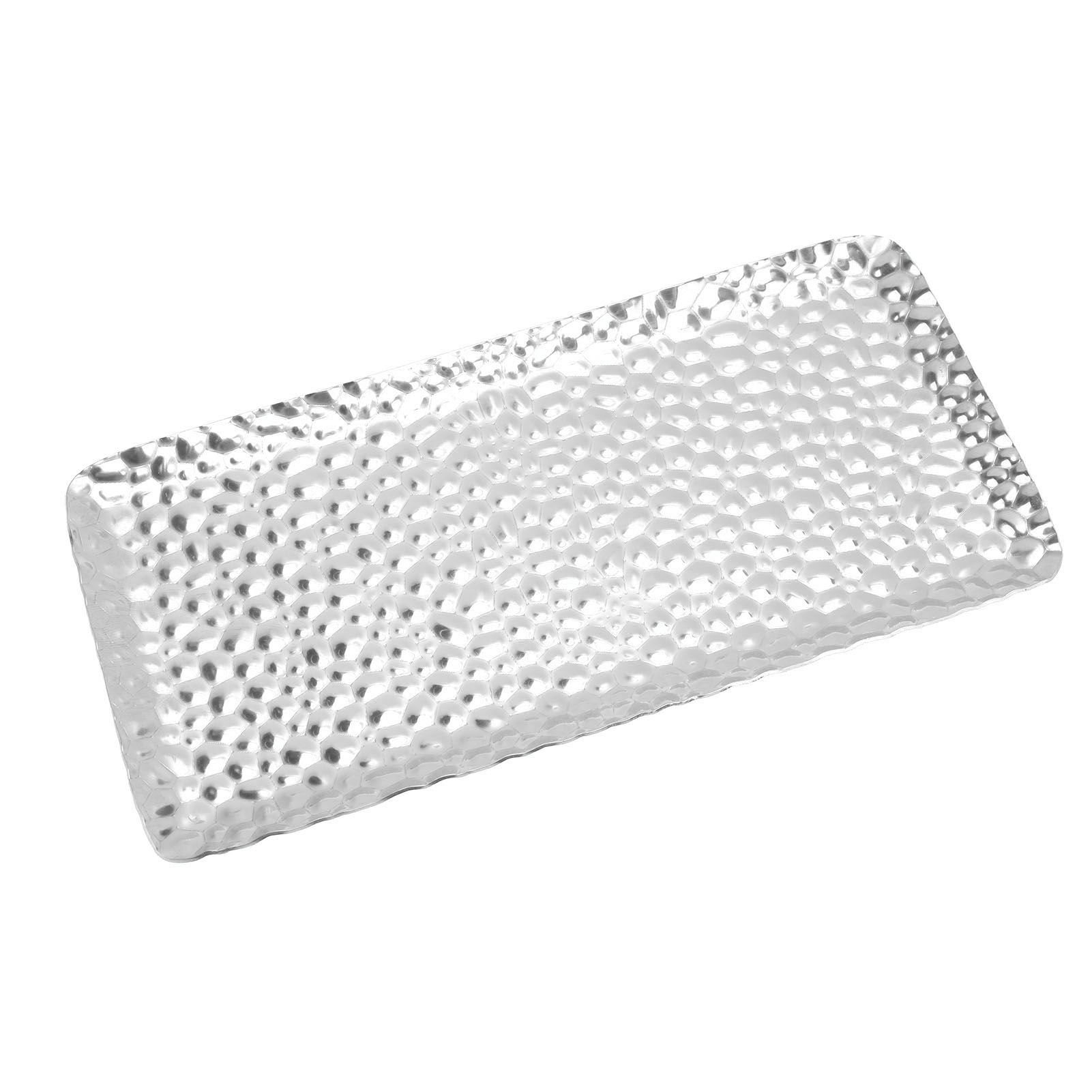 Hammered Tray Exquisite Odorless Stainless Steel Serving Tray for Living Room view 4