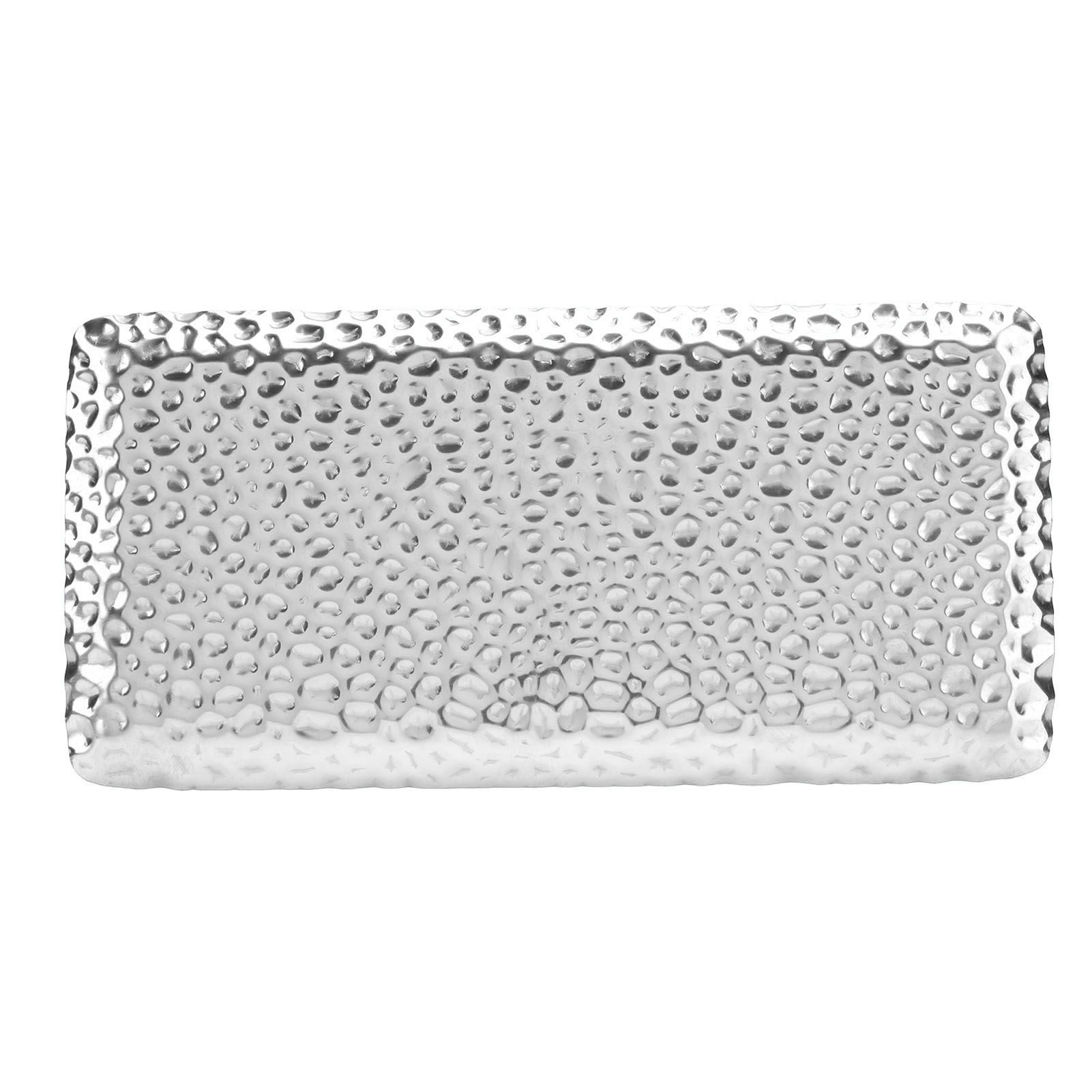 Hammered Tray Exquisite Odorless Stainless Steel Serving Tray for Living Room view 8