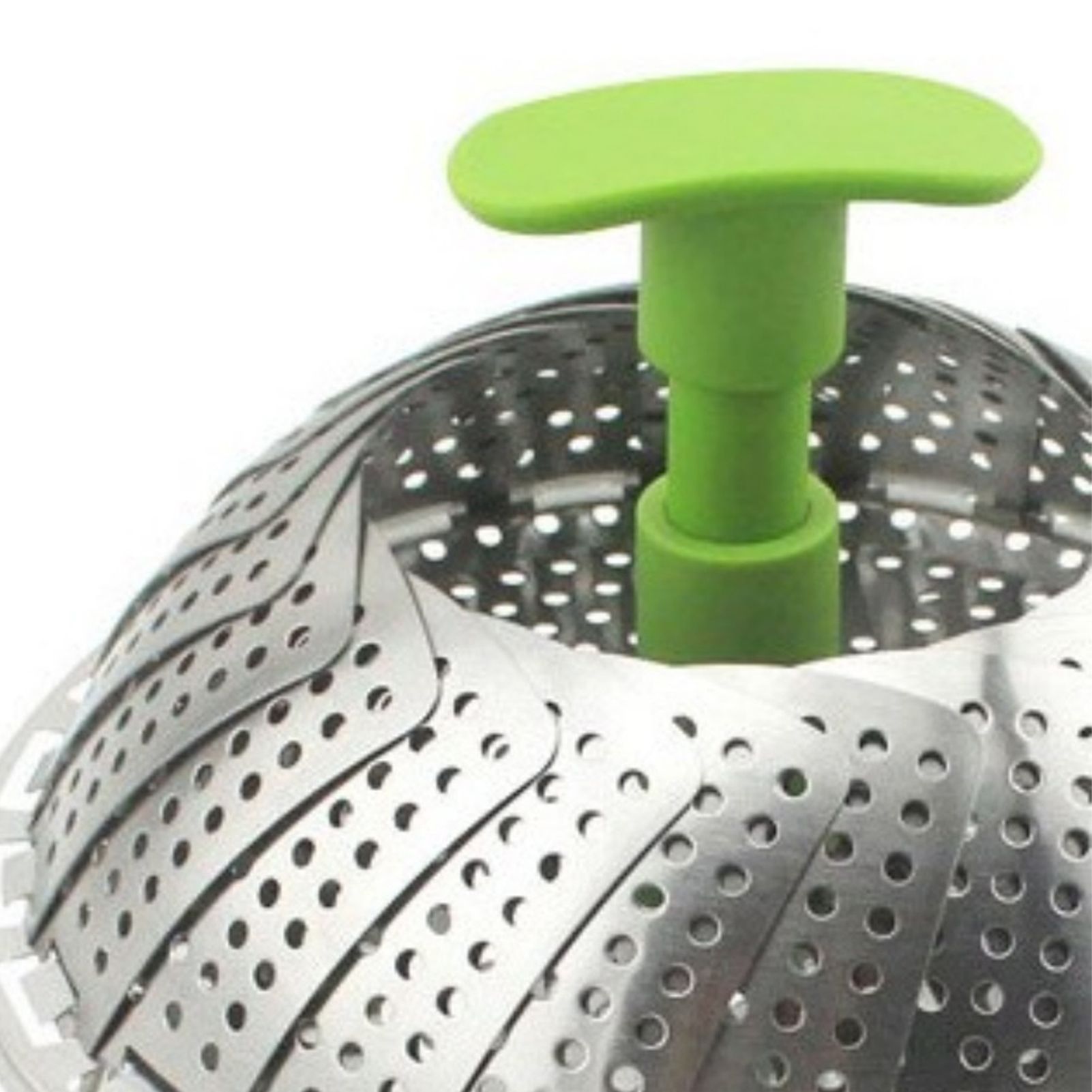 Steam Basket Stainless Steel Folding Vegetable Steam Basket with ABS Handle view 8
