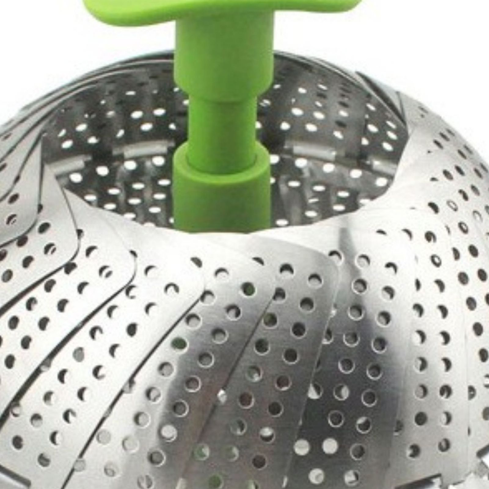 Steam Basket Stainless Steel Folding Vegetable Steam Basket with ABS Handle view 10