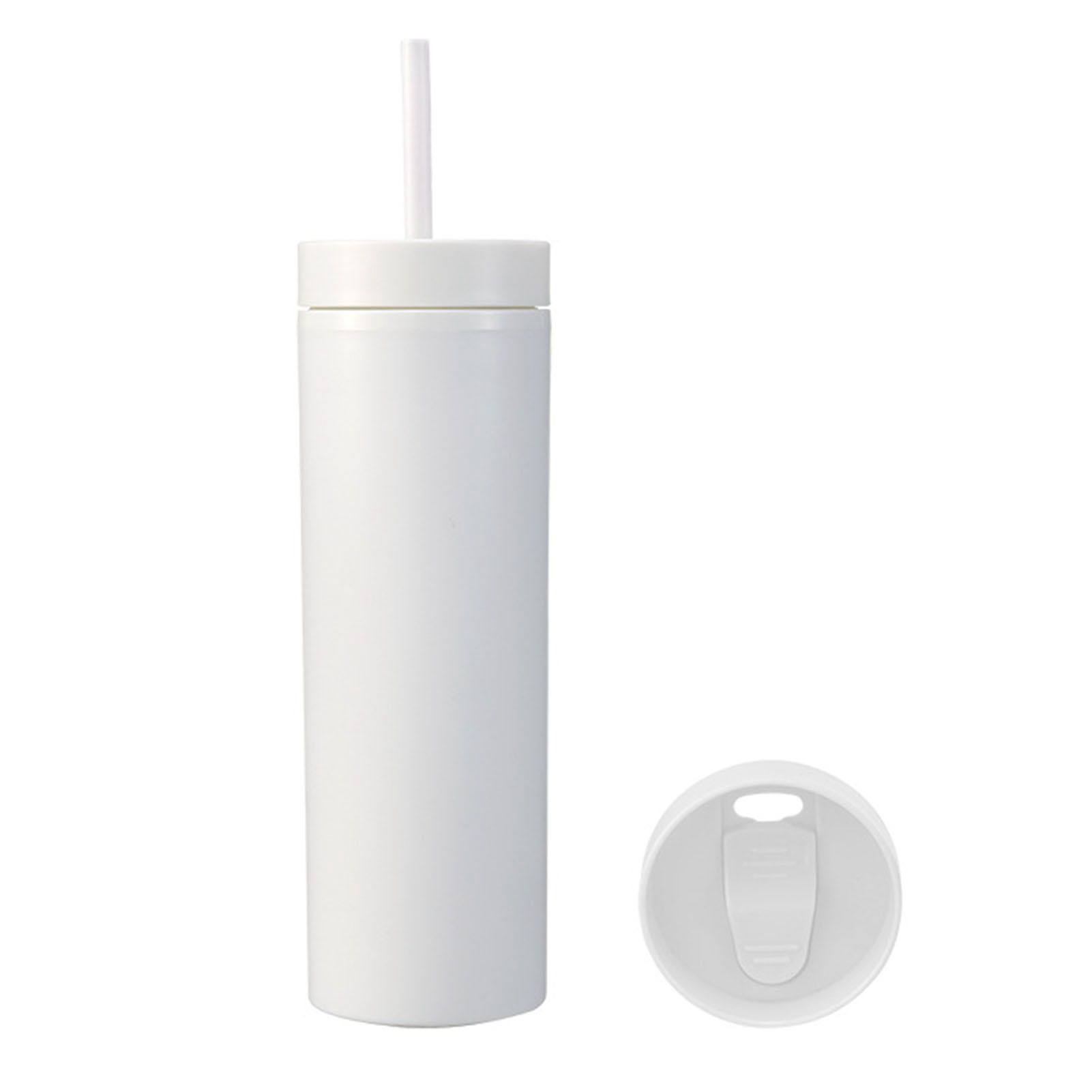 16oz Plastic Tumblers with Lids and Straws Frosting Matte Plastic Drinking