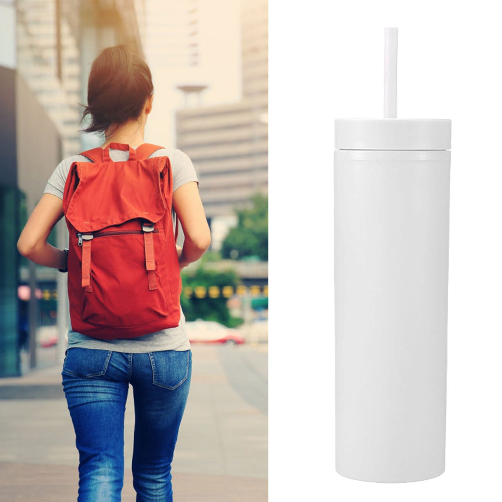 16oz Plastic Tumblers with Lids and Straws Frosting Matte Plastic Drinking view 5