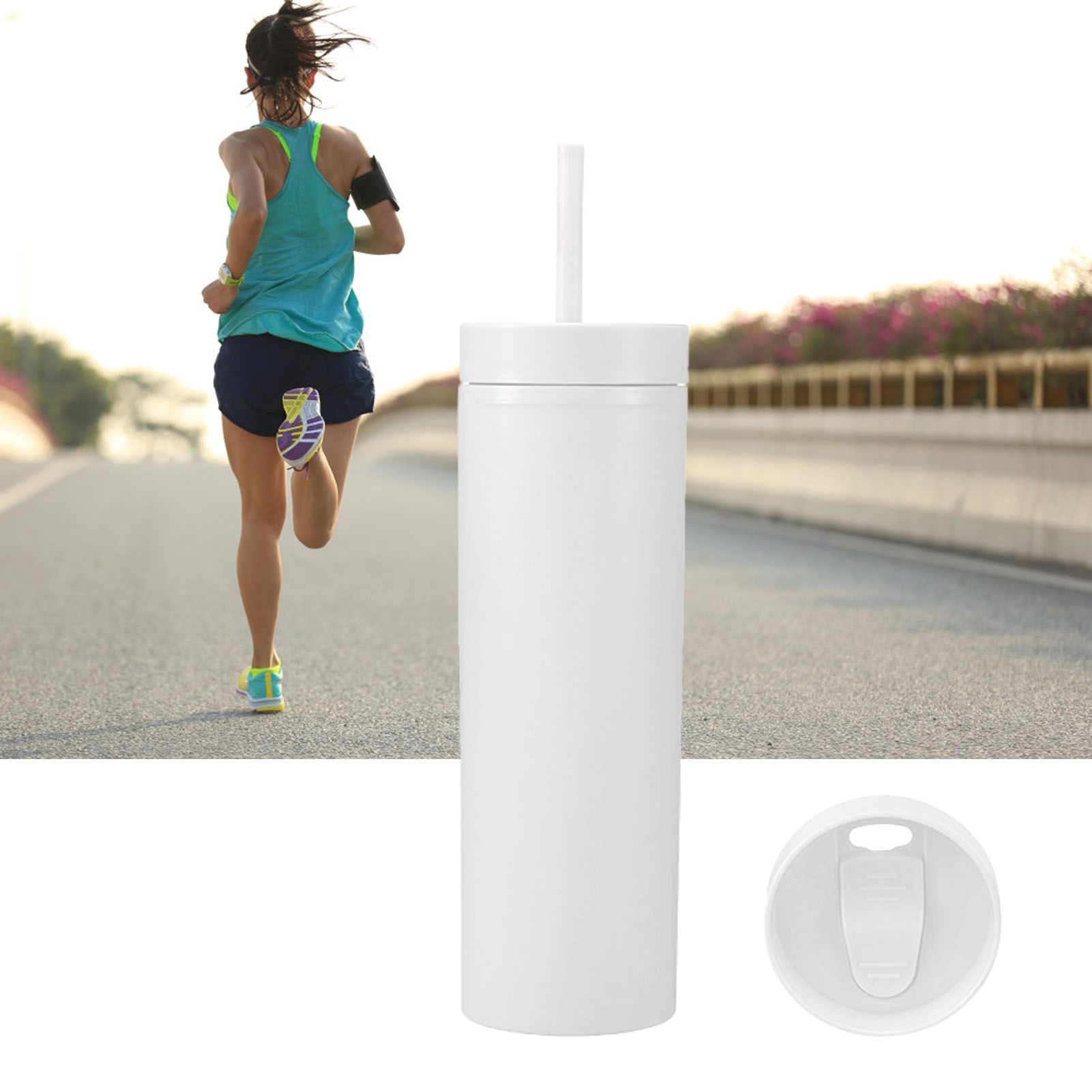 16oz Plastic Tumblers with Lids and Straws Frosting Matte Plastic Drinking view 11