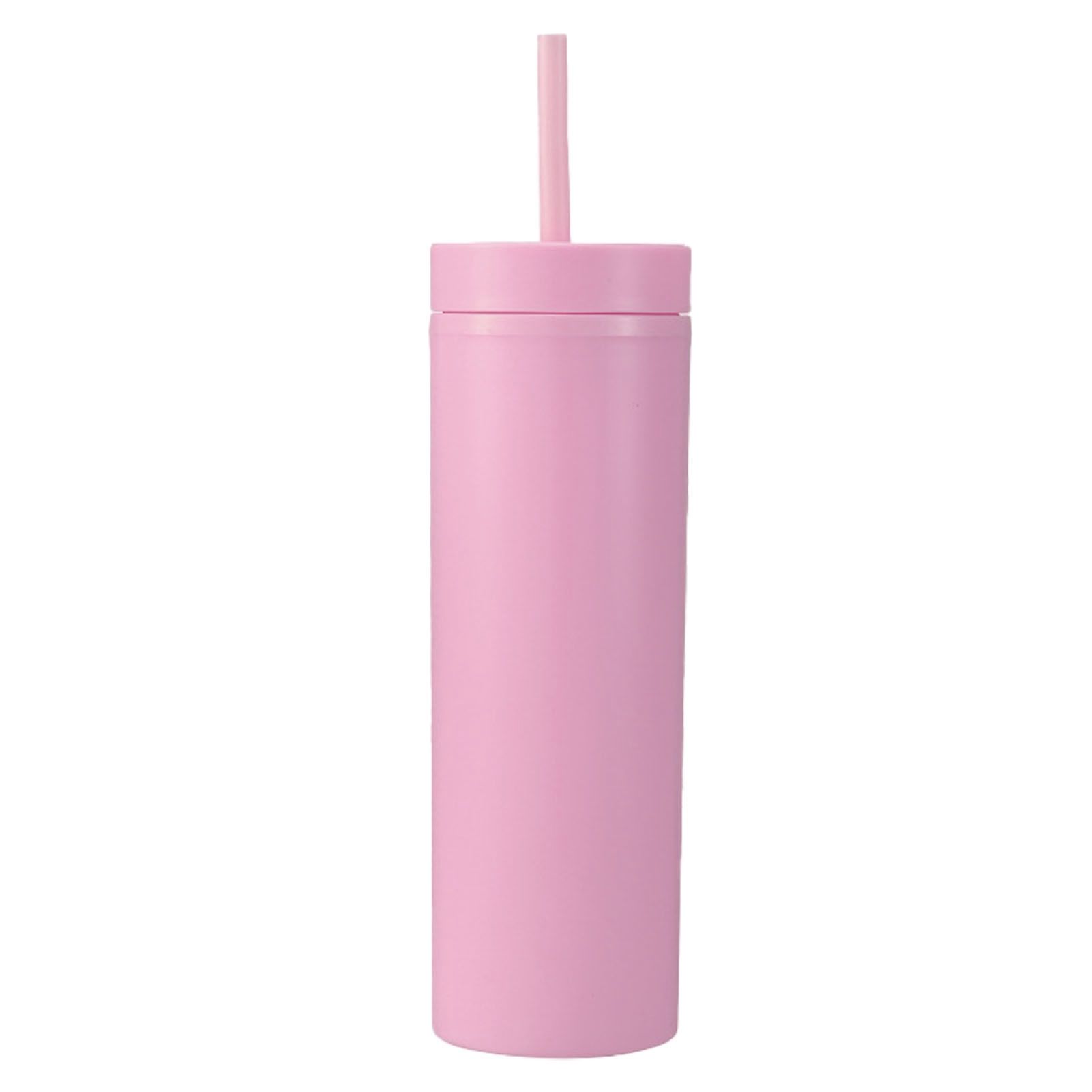 16oz Plastic Tumblers with Lids and Straws Frosting Matte Plastic Drinking view 2