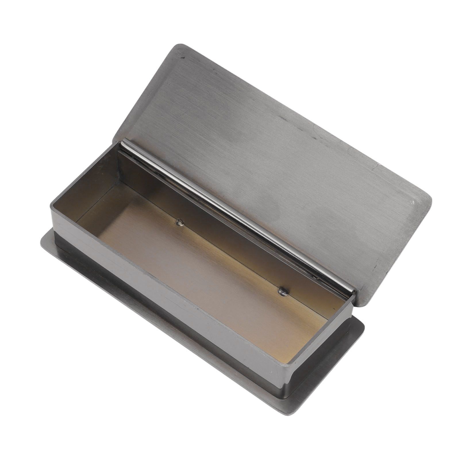 Toothpick Holder Stainless Steel Rectangular Toothpick Holder with Lid for view 9
