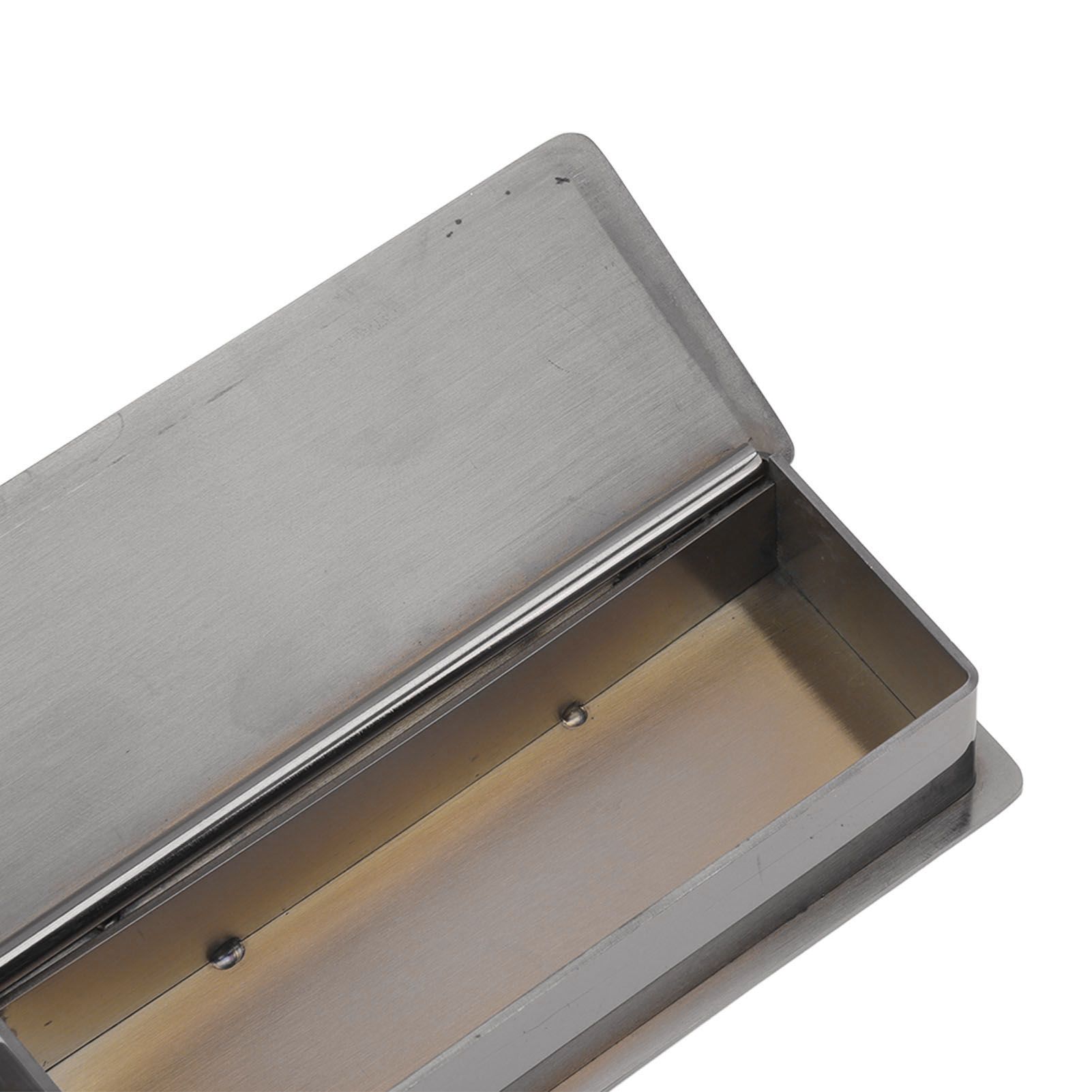 Toothpick Holder Stainless Steel Rectangular Toothpick Holder with Lid for view 13