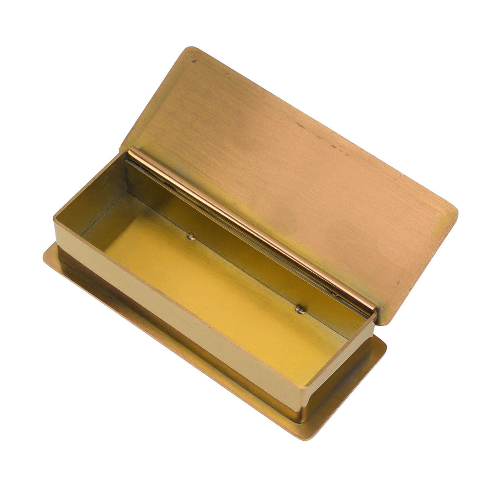 Toothpick Holder Stainless Steel Rectangular Toothpick Holder with Lid for view 3
