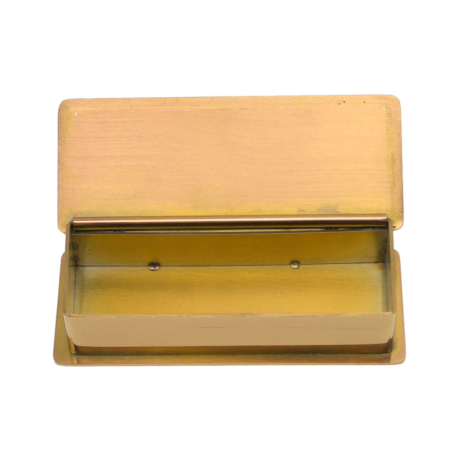 Toothpick Holder Stainless Steel Rectangular Toothpick Holder with Lid for view 8