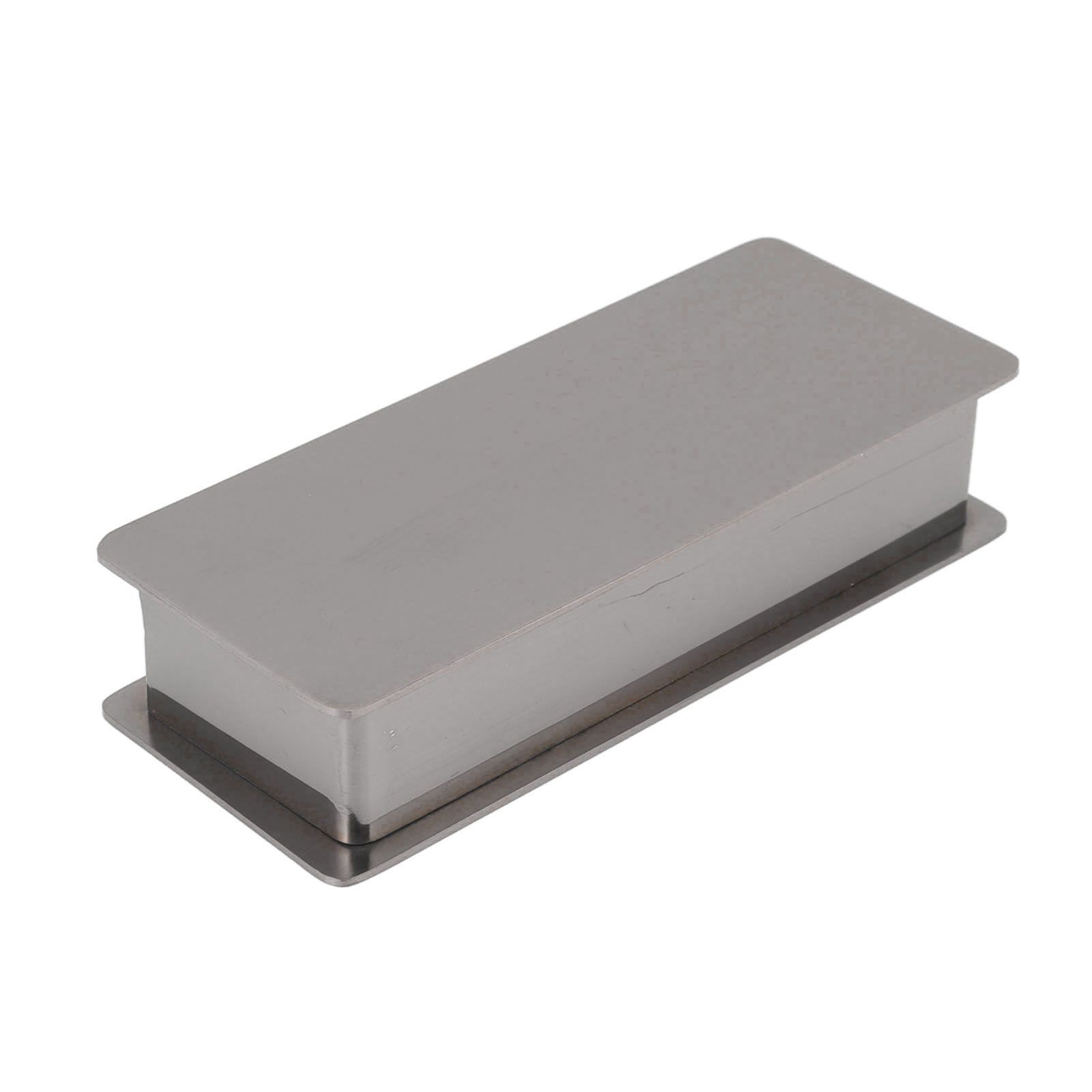 Toothpick Holder Stainless Steel Rectangular Toothpick Holder with Lid for