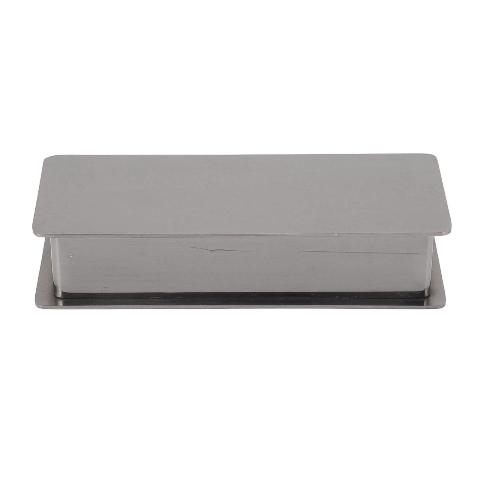 Toothpick Holder Stainless Steel Rectangular Toothpick Holder with Lid for view 2