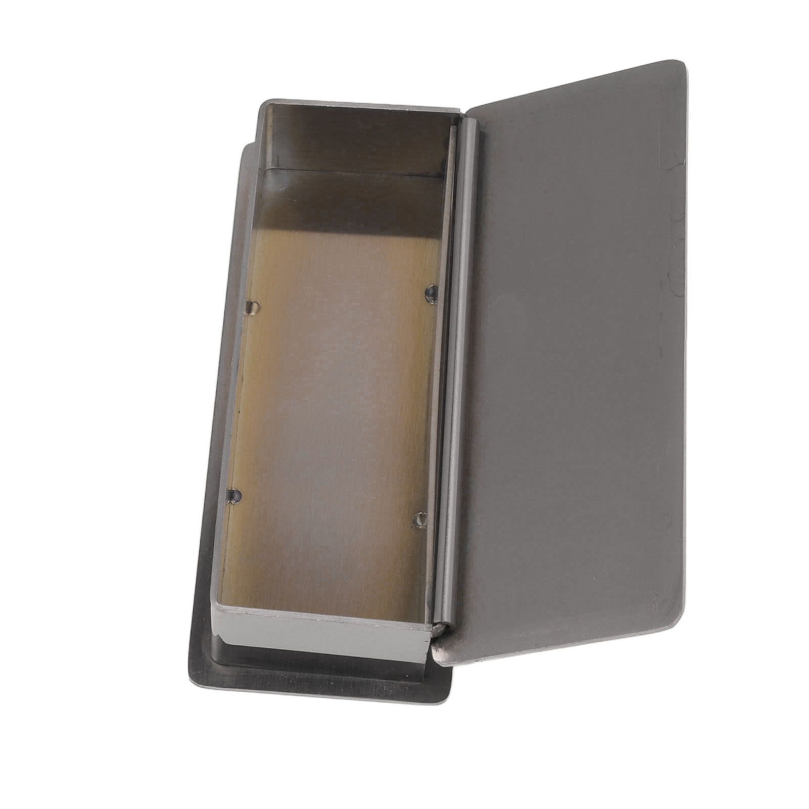 Toothpick Holder Stainless Steel Rectangular Toothpick Holder with Lid for view 3