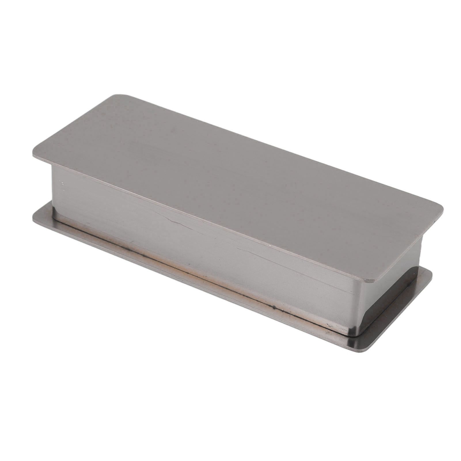 Toothpick Holder Stainless Steel Rectangular Toothpick Holder with Lid for view 5