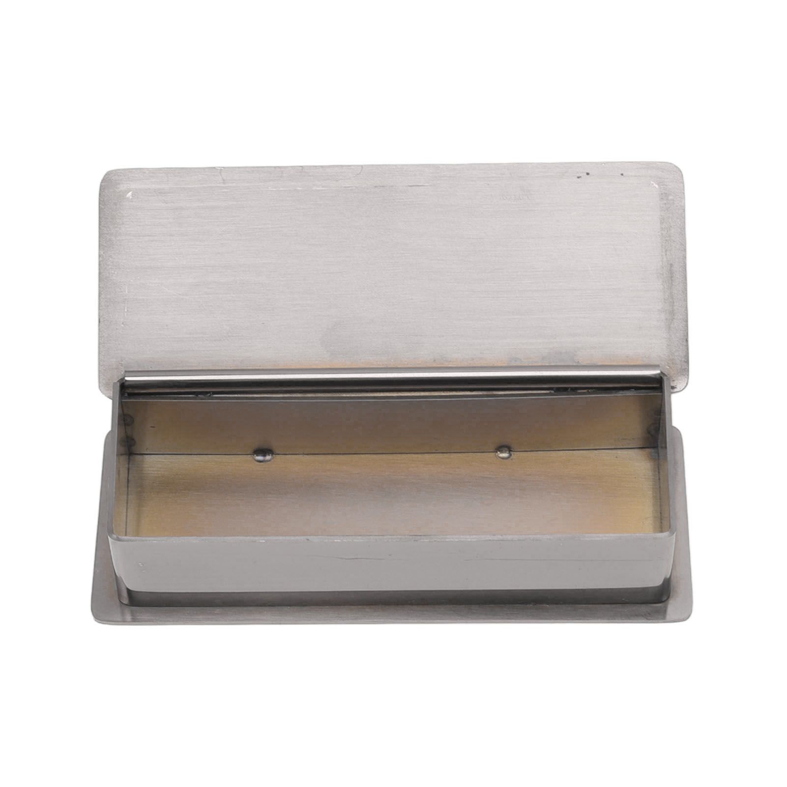 Toothpick Holder Stainless Steel Rectangular Toothpick Holder with Lid for view 6