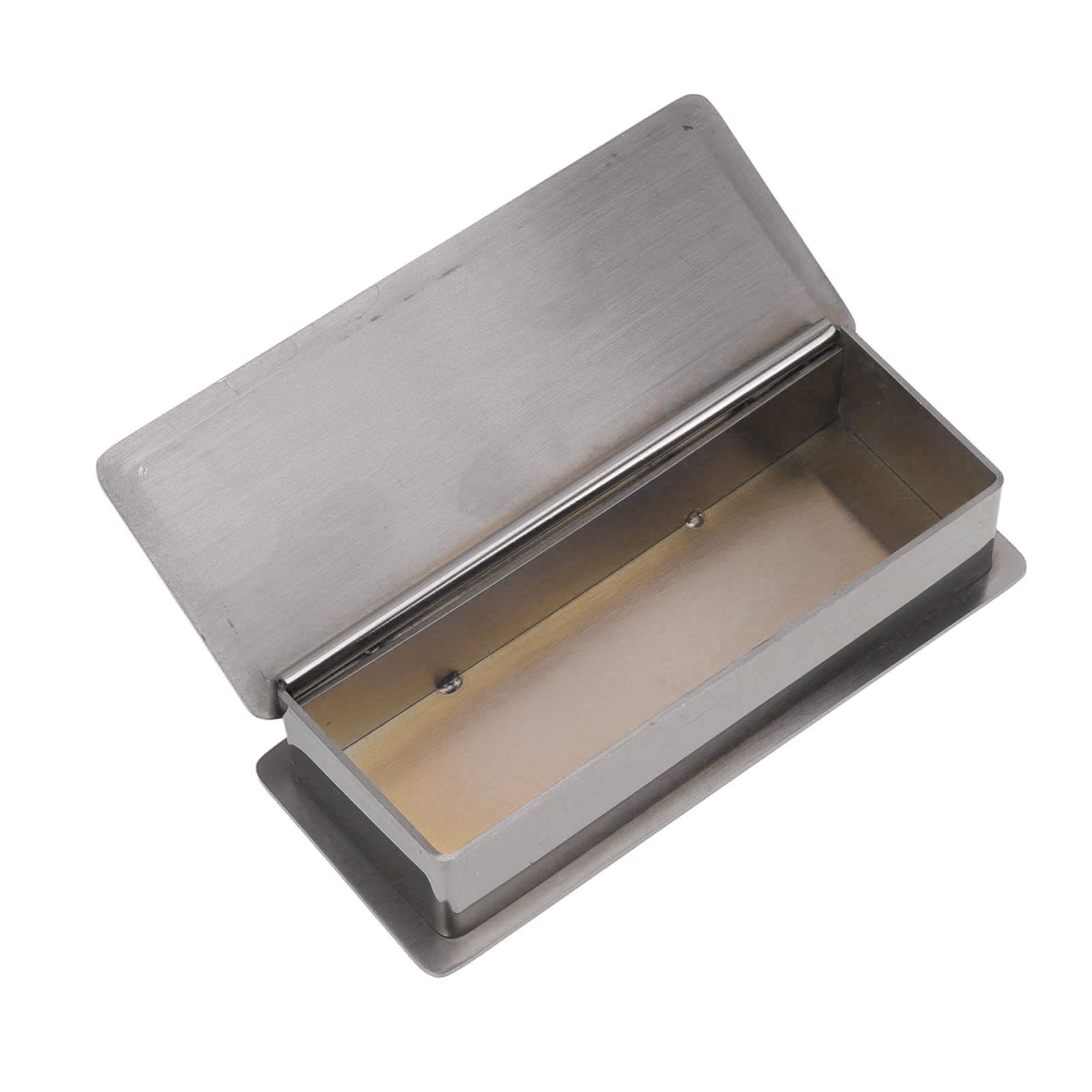 Toothpick Holder Stainless Steel Rectangular Toothpick Holder with Lid for view 7