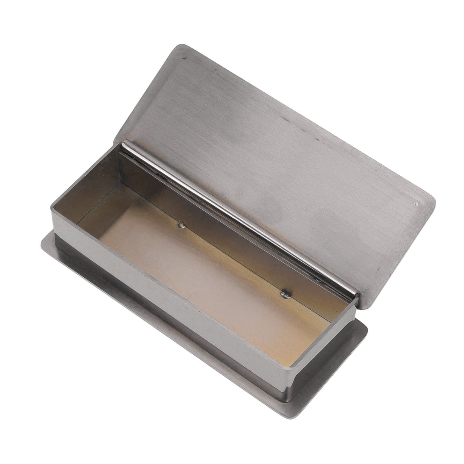 Toothpick Holder Stainless Steel Rectangular Toothpick Holder with Lid for view 8