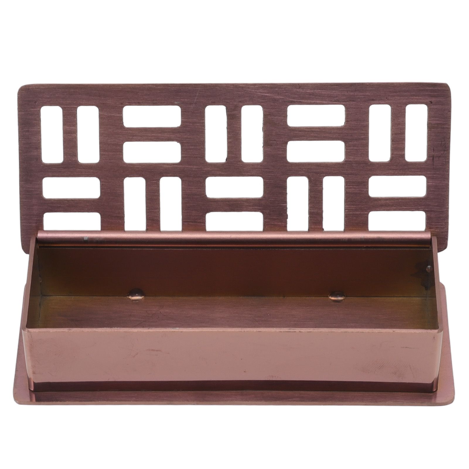 Stainless Steel Toothpick Holder Hollowed Out Rust Prevention Rectangle