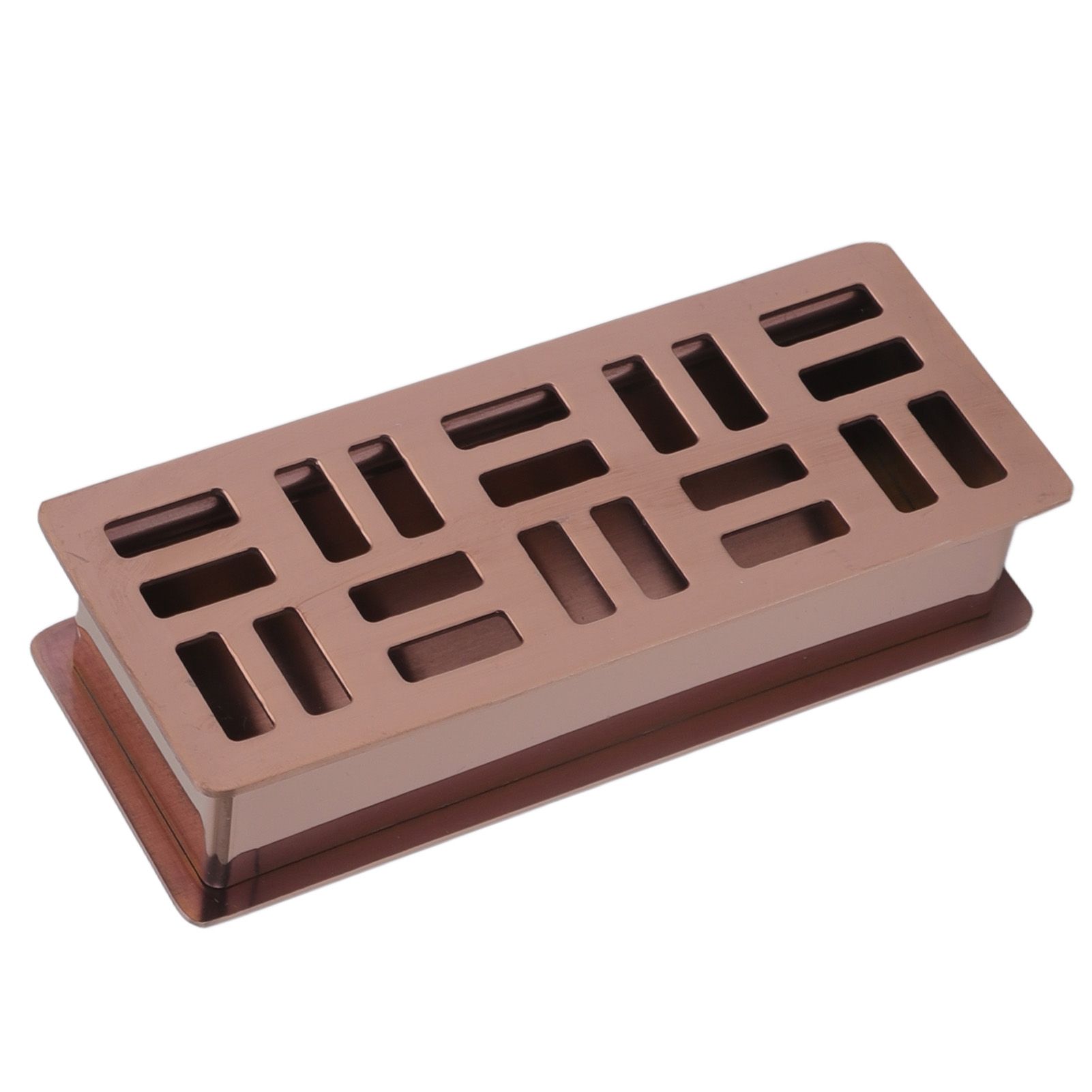 Stainless Steel Toothpick Holder Hollowed Out Rust Prevention Rectangle view 3