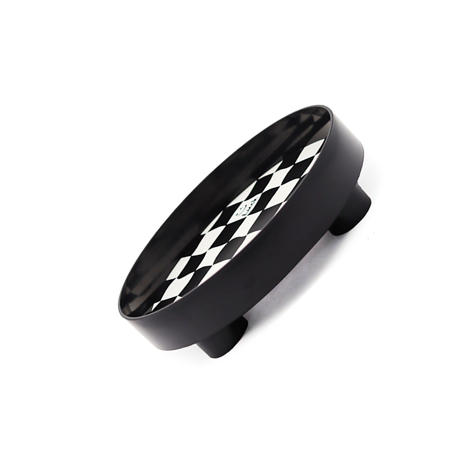 Round Storage Organizer Tray Checkerboard Design Plate Container Tray for view 4