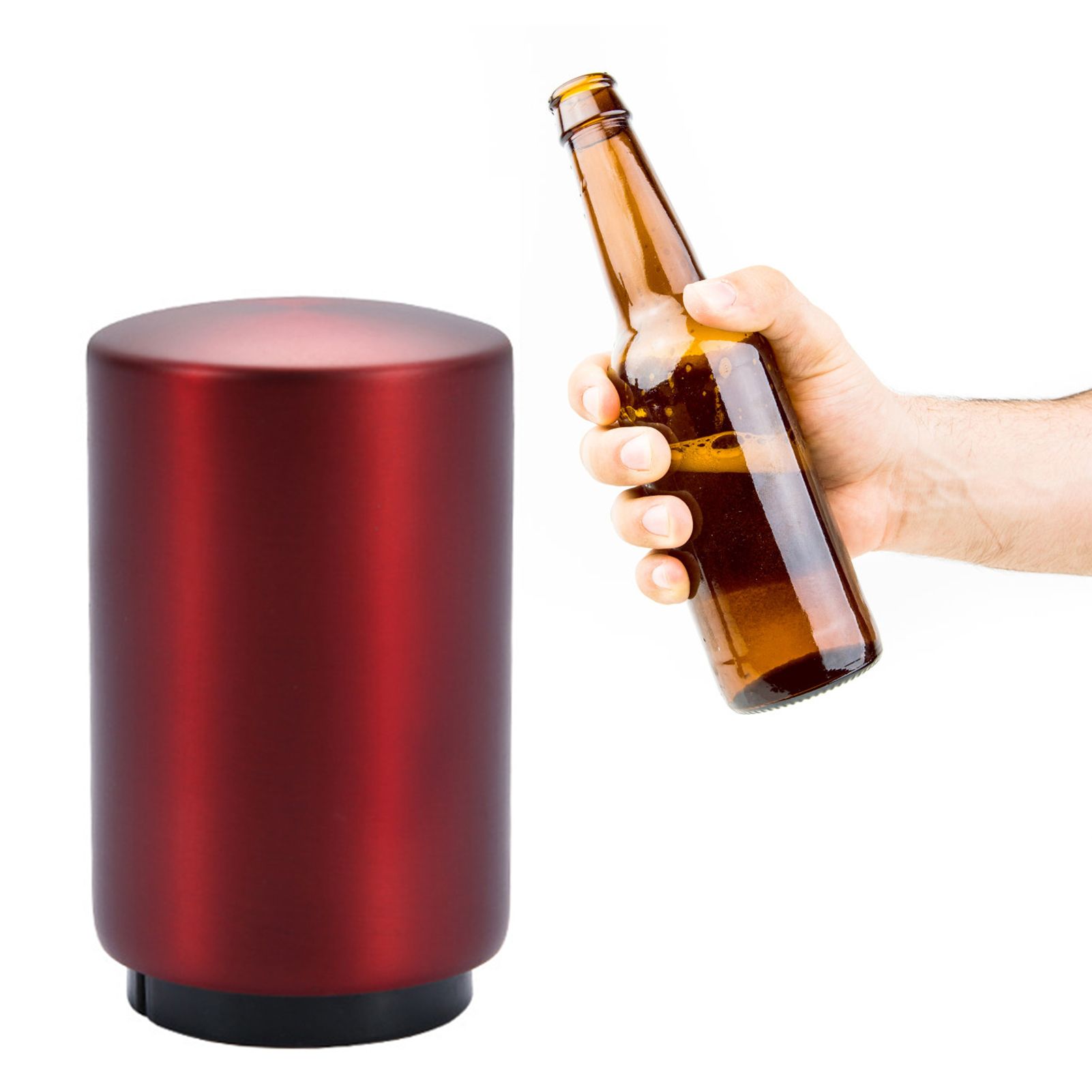 Automatic Bottle Opener Magnetic Stainless Steel Push Down Bottle Lid Opening view 6