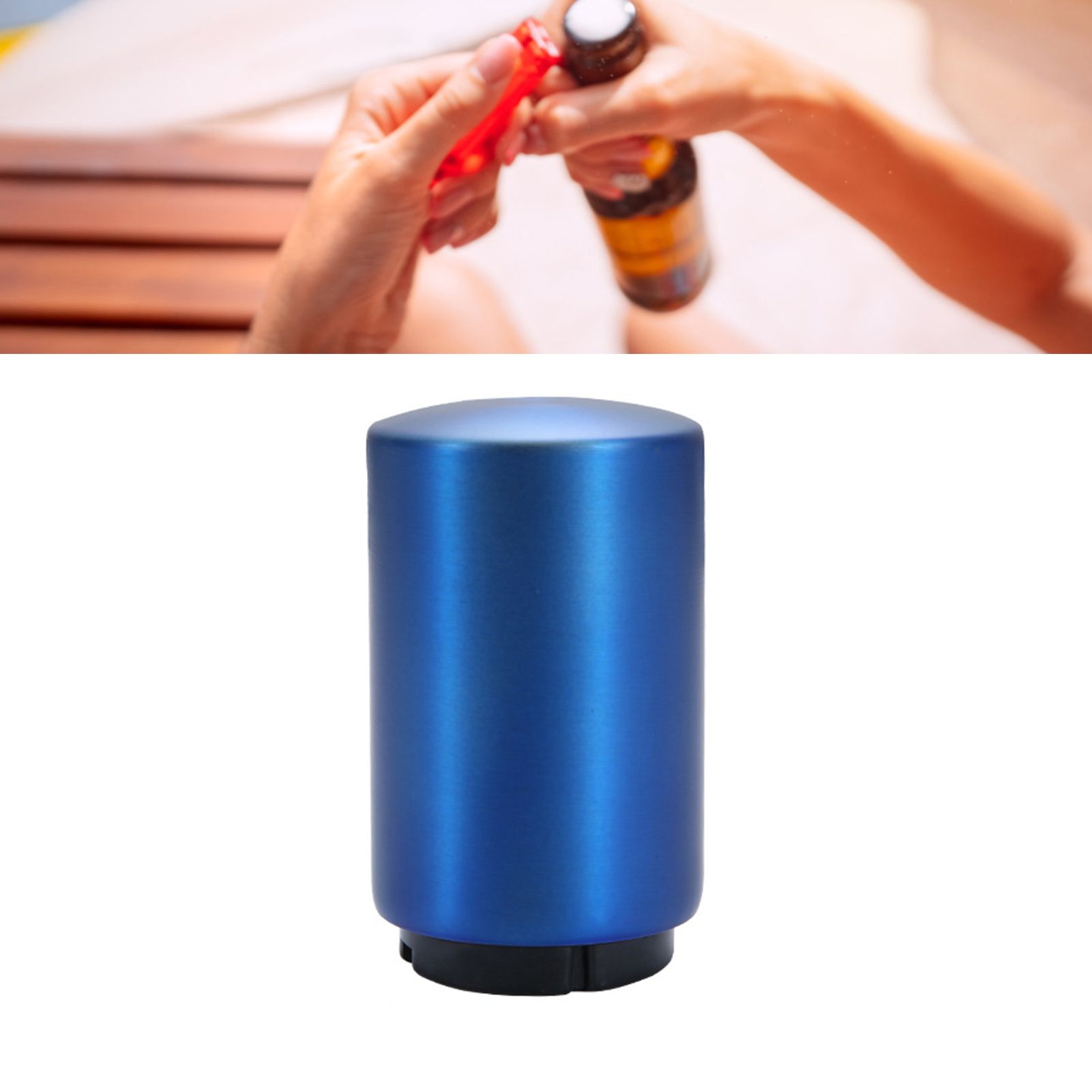 Automatic Bottle Opener Magnetic Stainless Steel Push Down Bottle Lid Opening view 5