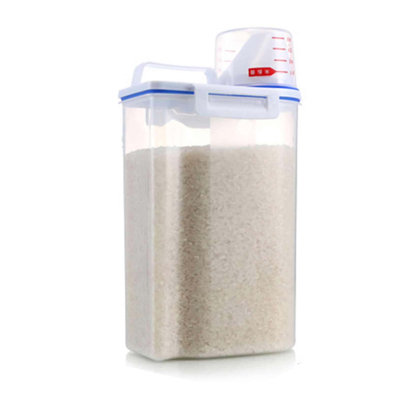 Rice Storage Barrel 2KG Capacity BPA Free Airtight Cereal Container with view 2