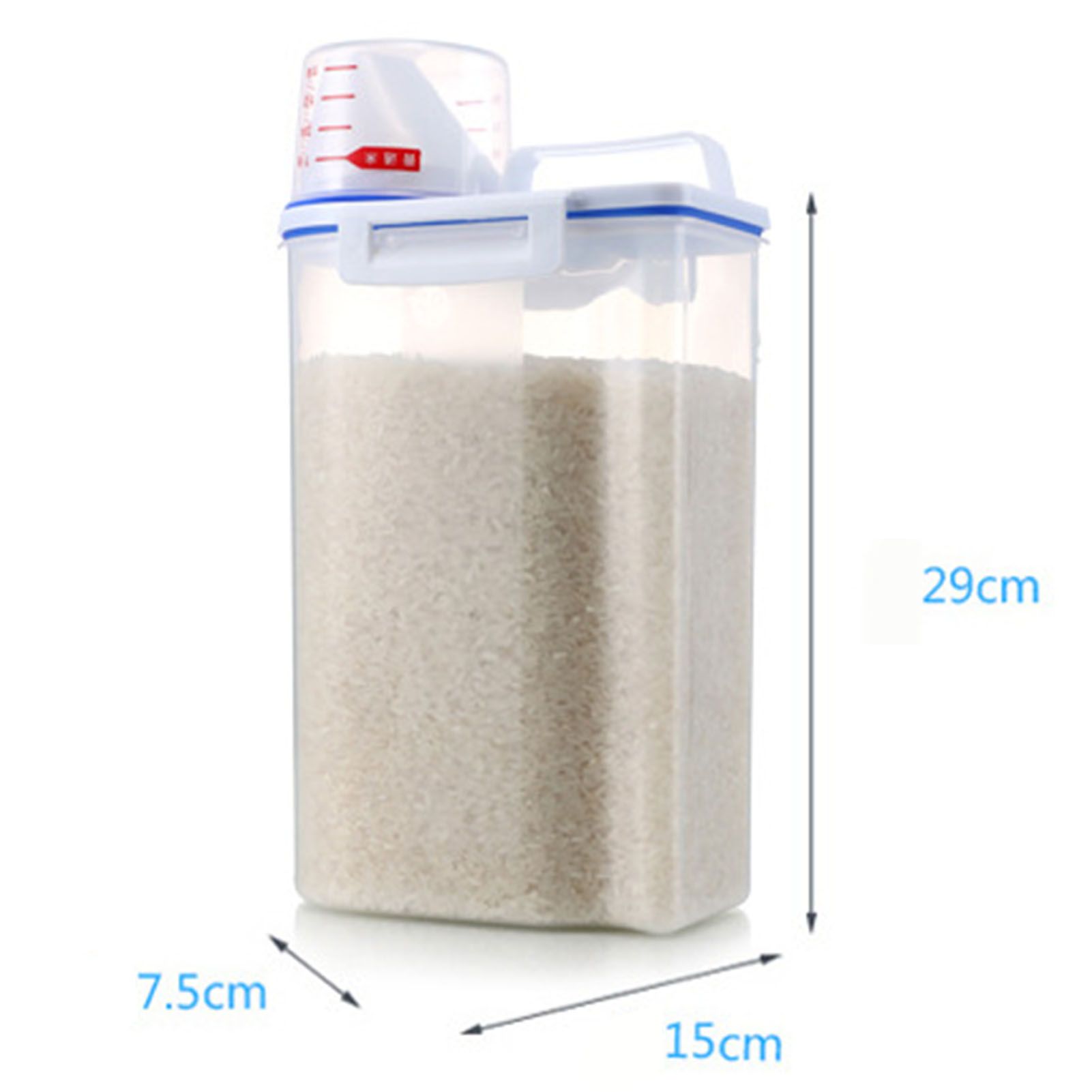 Rice Storage Barrel 2KG Capacity BPA Free Airtight Cereal Container with view 10