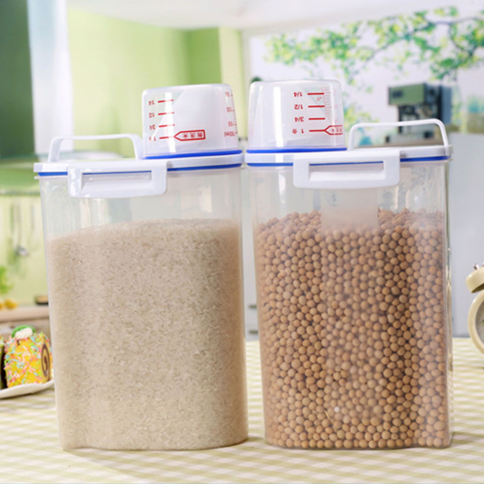 Rice Storage Barrel 2KG Capacity BPA Free Airtight Cereal Container with view 11