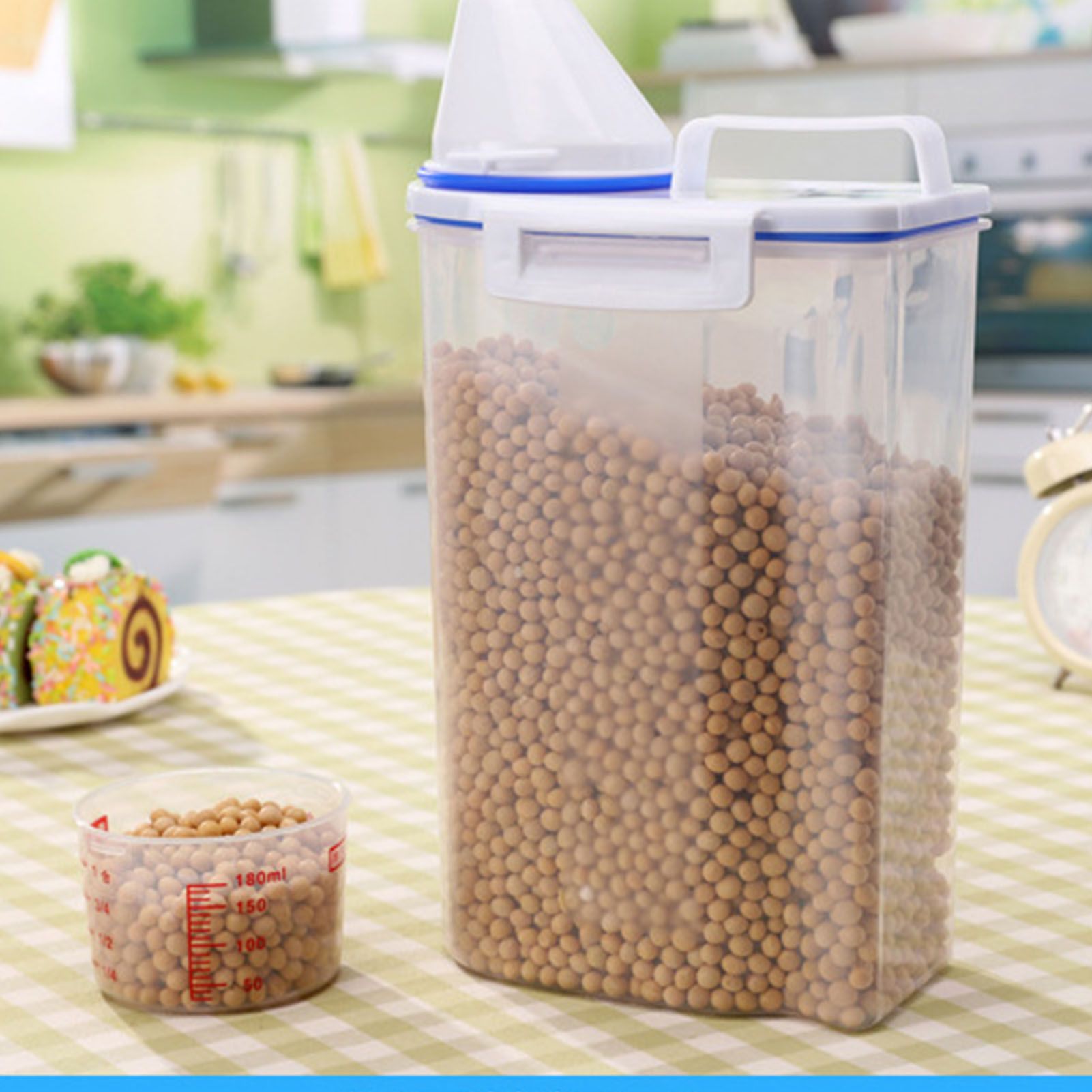 Rice Storage Barrel 2KG Capacity BPA Free Airtight Cereal Container with view 12