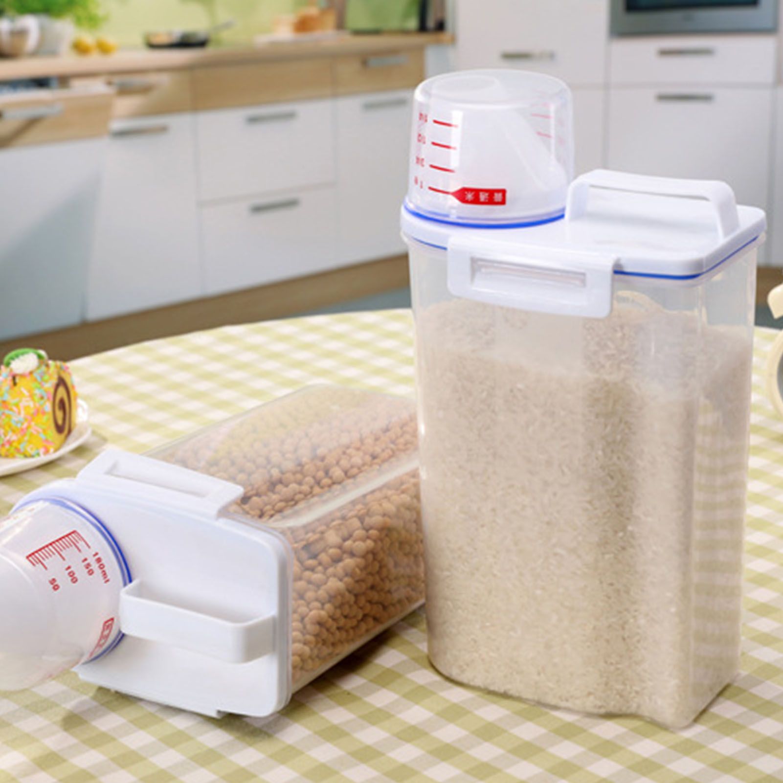 Rice Storage Barrel 2KG Capacity BPA Free Airtight Cereal Container with view 13