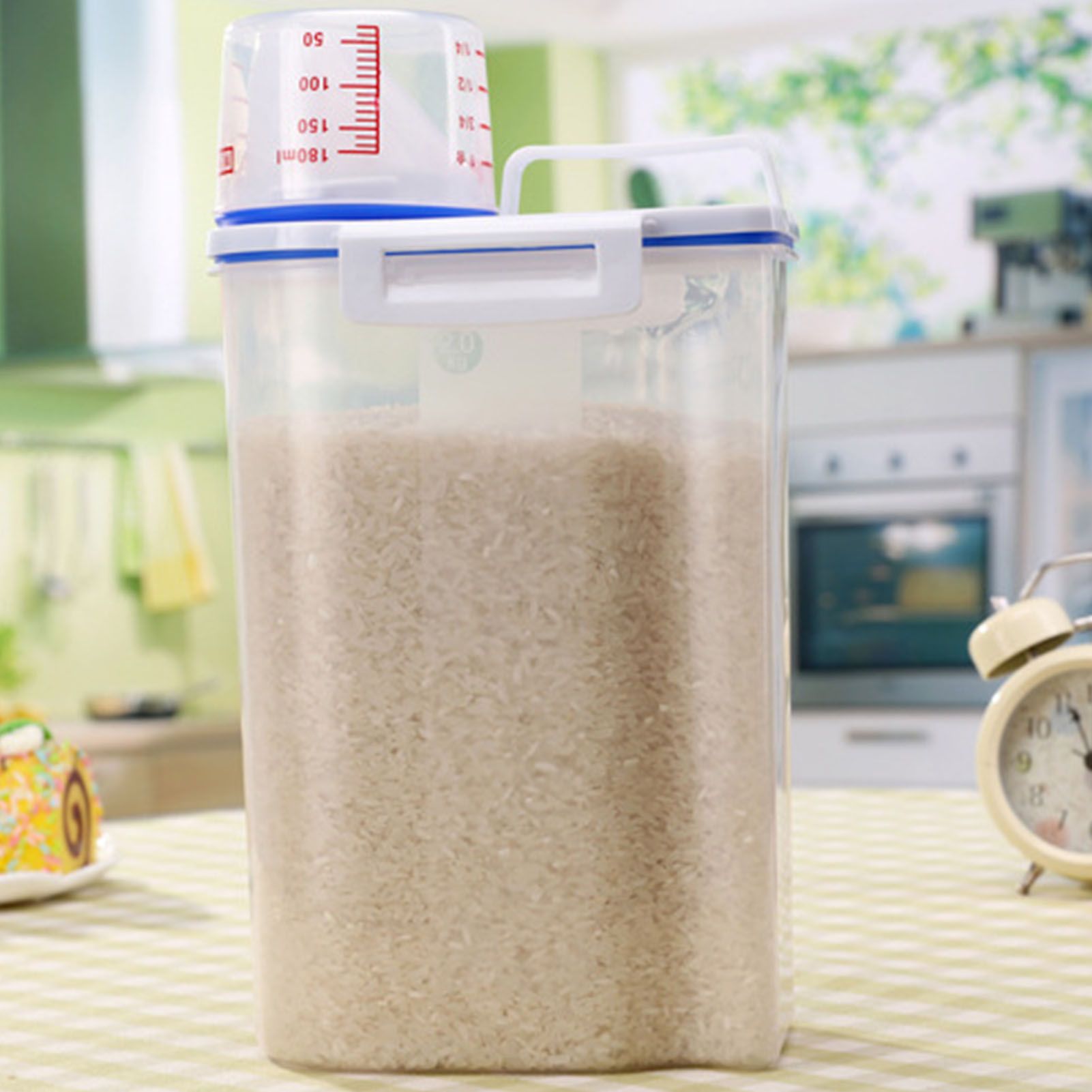 Rice Storage Barrel 2KG Capacity BPA Free Airtight Cereal Container with view 14